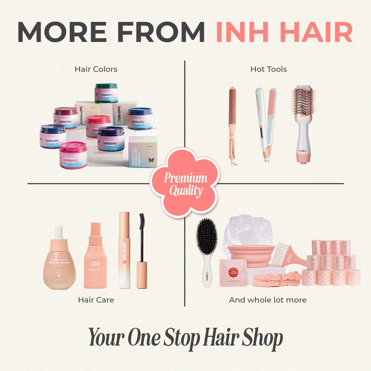 INH Hair Extra Long Oval Barrel Curling Iron with Tourmaline Ceramic Wand & Ionic Technology for Longer Looser Curls with Z-Formation | Best Hair Clamp Free Wand for Frizz Free Hollywood Blowout