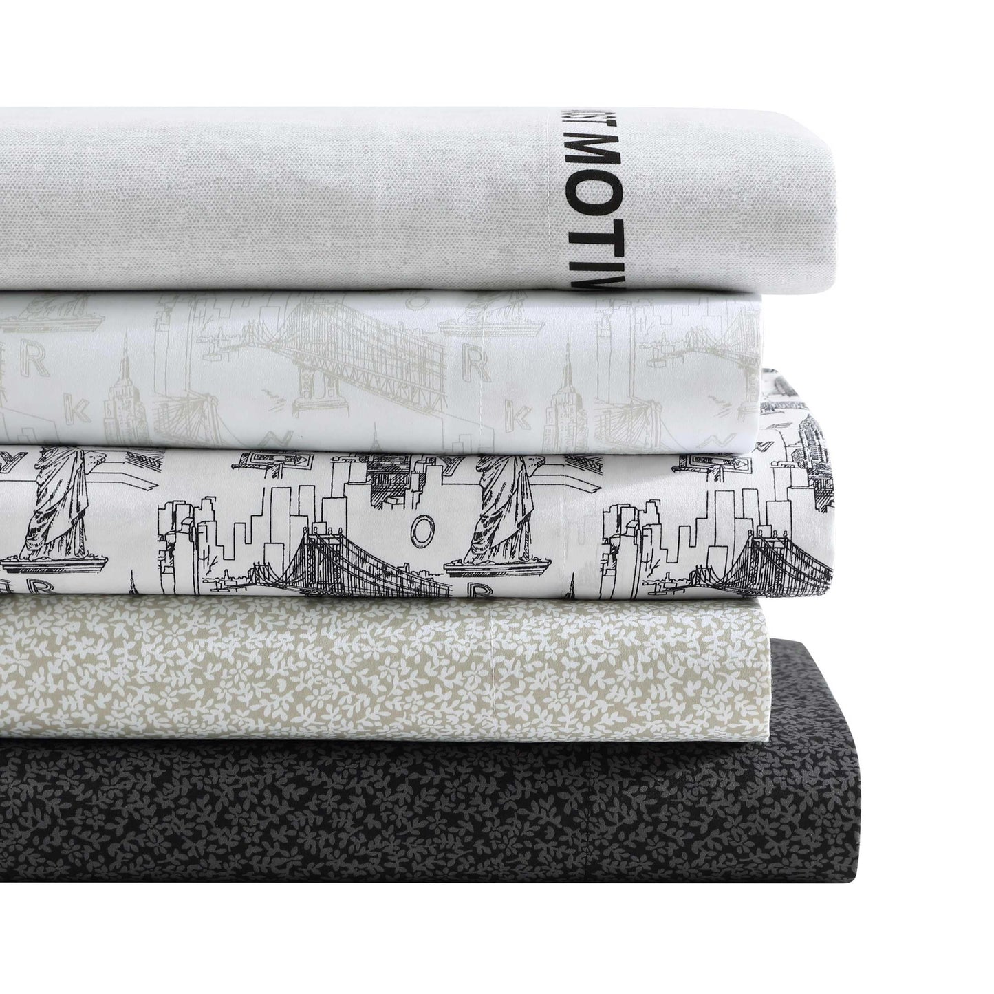 Kenneth Cole - Queen Sheet Set, Super Soft Wrinkle-Resistant Bedding with Bonus Pillowcases, Floral Home Decor, Oeko-Tex Certified (Chill Flowers Charcoal, Queen)