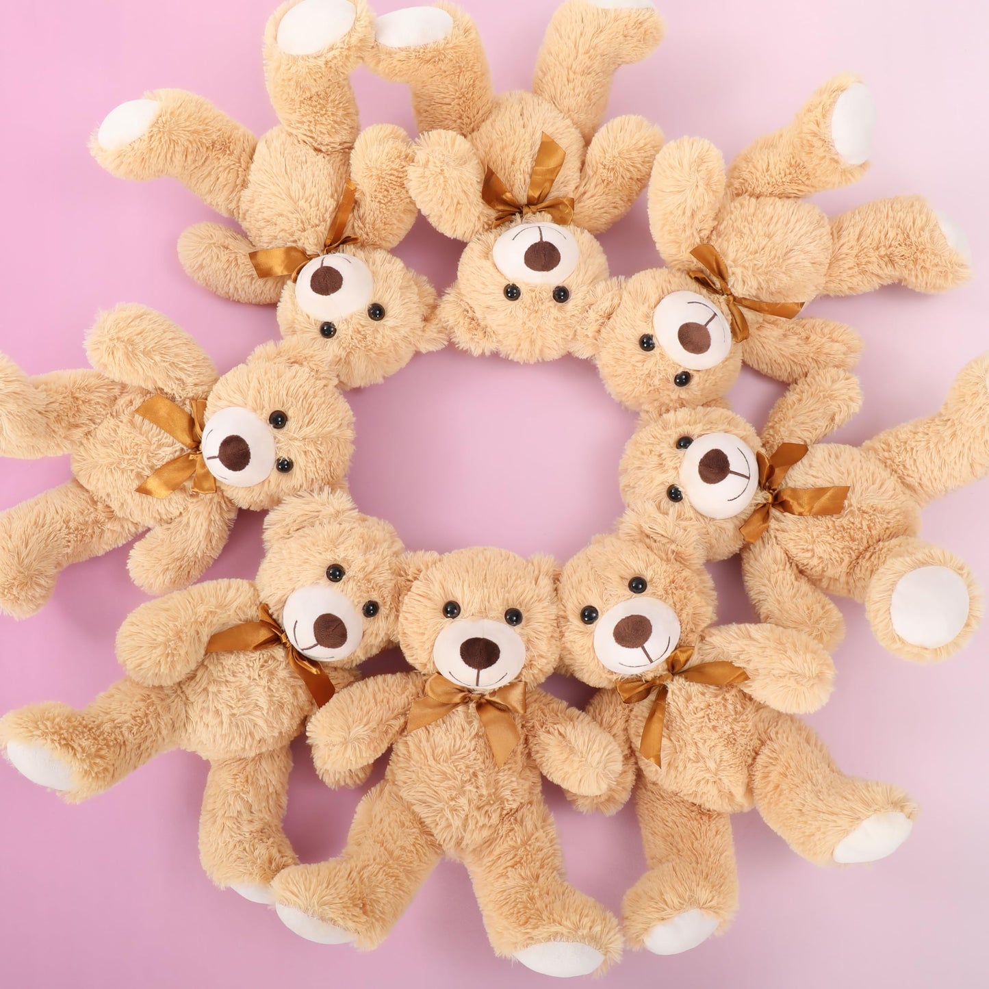 MaoGoLan 13Pcs Bulk Soft Cuddly Mini Teddy Bears - Baby Shower, Wedding, Party, Engagement