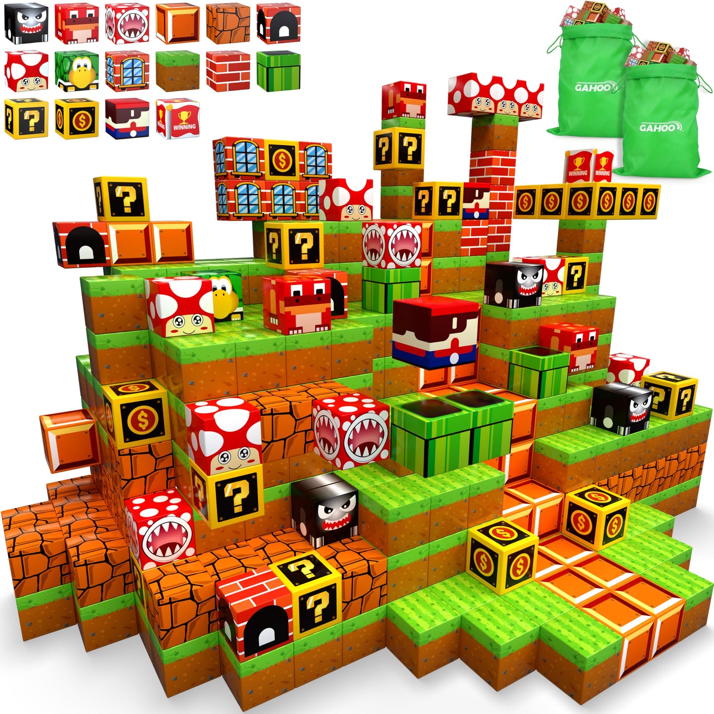 Magnetic Blocks - 200PCS Build 3D Magnet Building Toys World with Magnetic Tiles, STEM Kids Sensory Toys, Toy Magnetic Building Set B-Day Gifts for Age 3 4 5 6-10 Year Old Boys Girls
