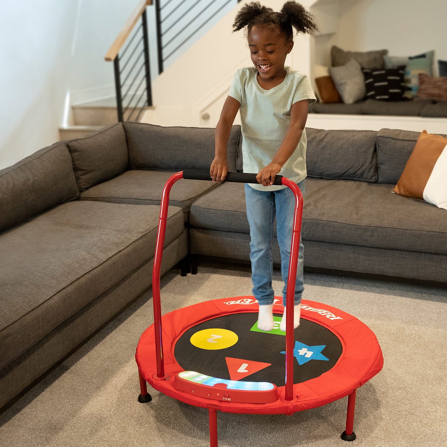 Radio Flyer Game Time Trampoline, Mini Trampoline for Toddlers, Ages 3-6 Years