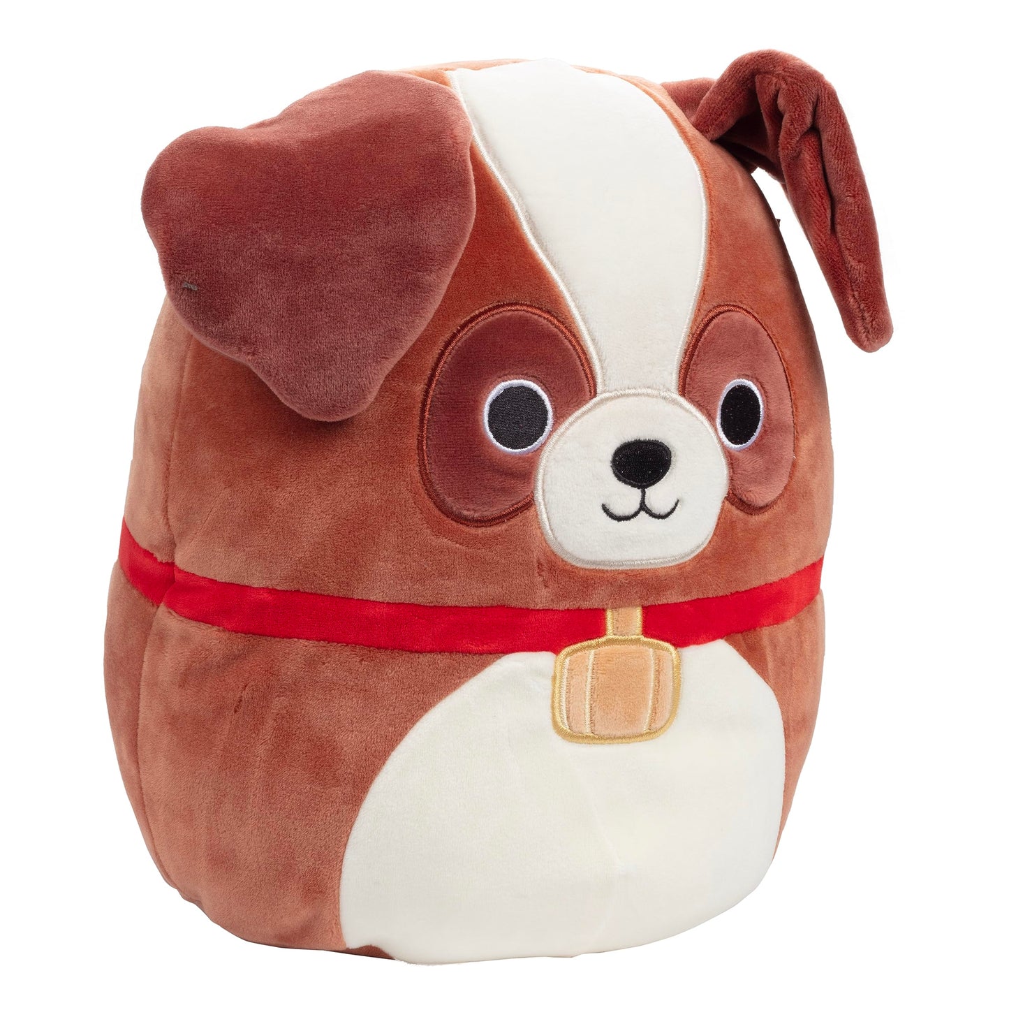 Squishmallows 10" Sassafras The St. Bernard with Neck Barrel - Official Kellytoy Plush - Soft and Squishy Dog Stuffed Animal Toy - Great Gift for Kids