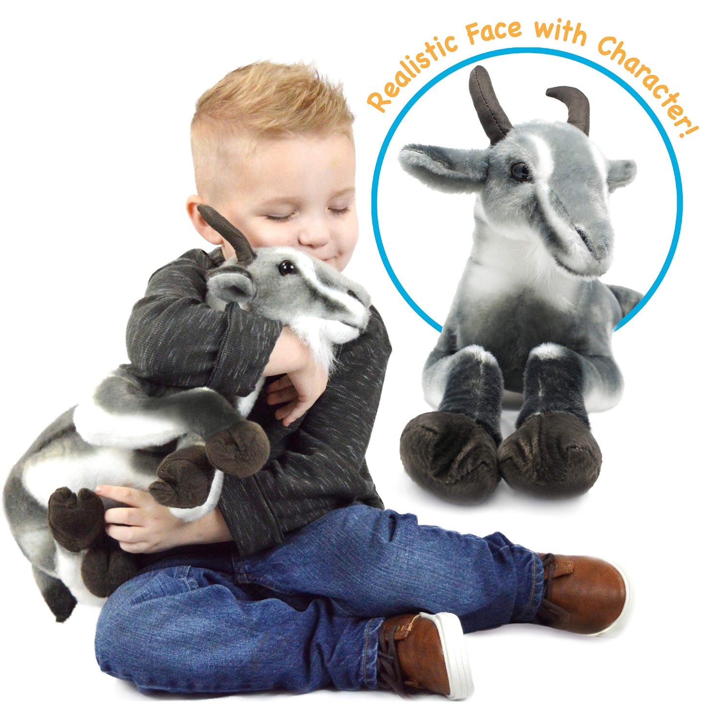 Patrick The Pygmy Goat - 18 Inch Large Stuffed Animal Plush - by TigerHart Toys