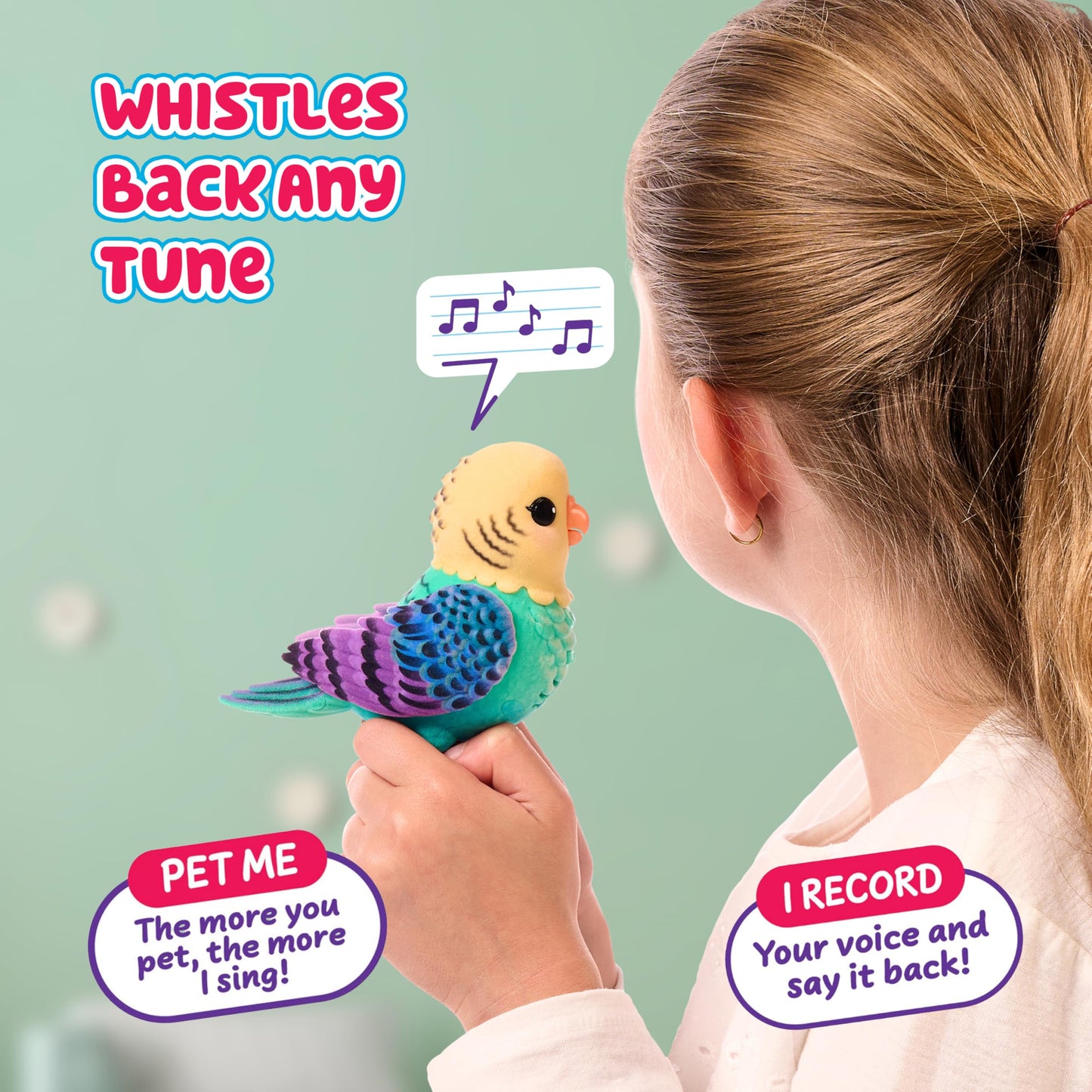 Little Live Pets My Really Real Bird & Cage - Indie, Interactive, Realistic Pet, 20+ Sounds & Reactions (25cm/9,8in Cage, 10,9cm/4,3in Bird), Records & Repeats or Whistles Back, Carry & Display