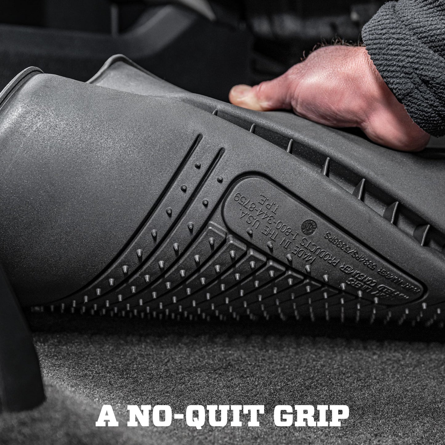 Husky Liners Weatherbeater Floor Mats | Fits 2019-2026 Chevrolet Silverado & GMC Sierra 1500 & 2020-2026 Chevrolet Silverado & GMC Sierra 2500, 3500 Standard CAB | Front Row, 2-pc Black - 13201