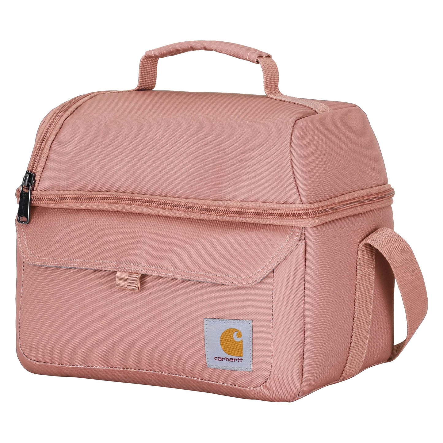 Carhartt 12 Can Two Compartment Lunch Box | Durable, Fully-Insulated Lunch Bag for Women & Men, Duck Blind Case, Large Lunchbox (Rose Tint)