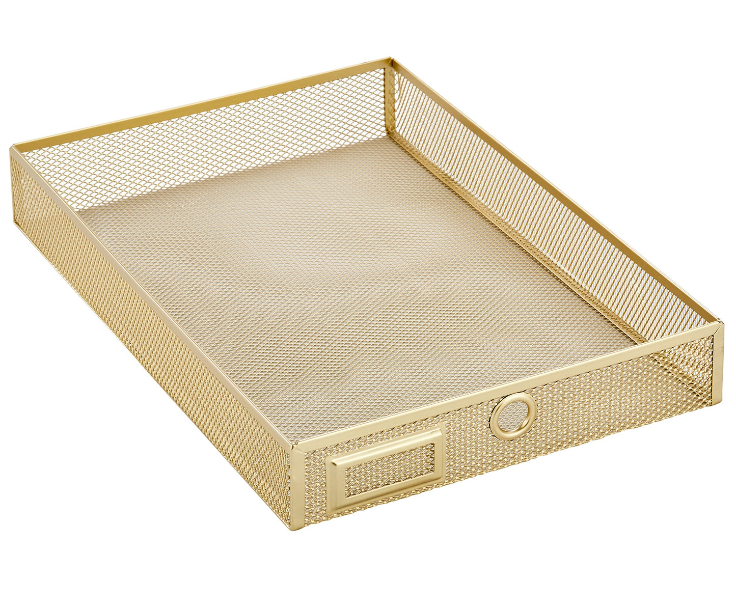Annova Desk Organizer Wire Mesh 3 Tier Sliding Drawers Paper Sorter/Multifunctional/Premium Solid Construction for Letters, Documents, Mail, Files, Paper, Kids' Art Supplies (Gold)