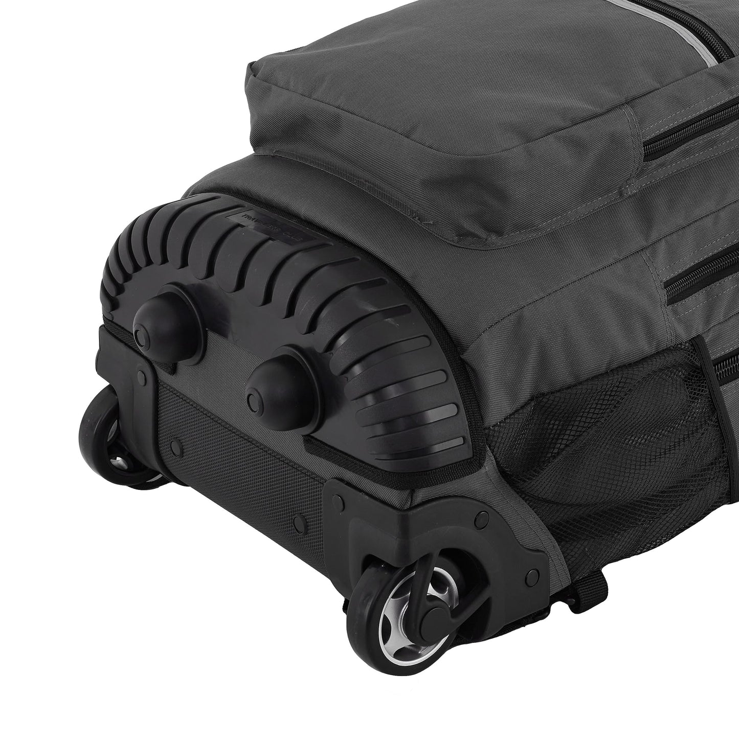 Travelers Club Rolling Backpack, Forged Iron, 20 Inch with Laptop Compartment