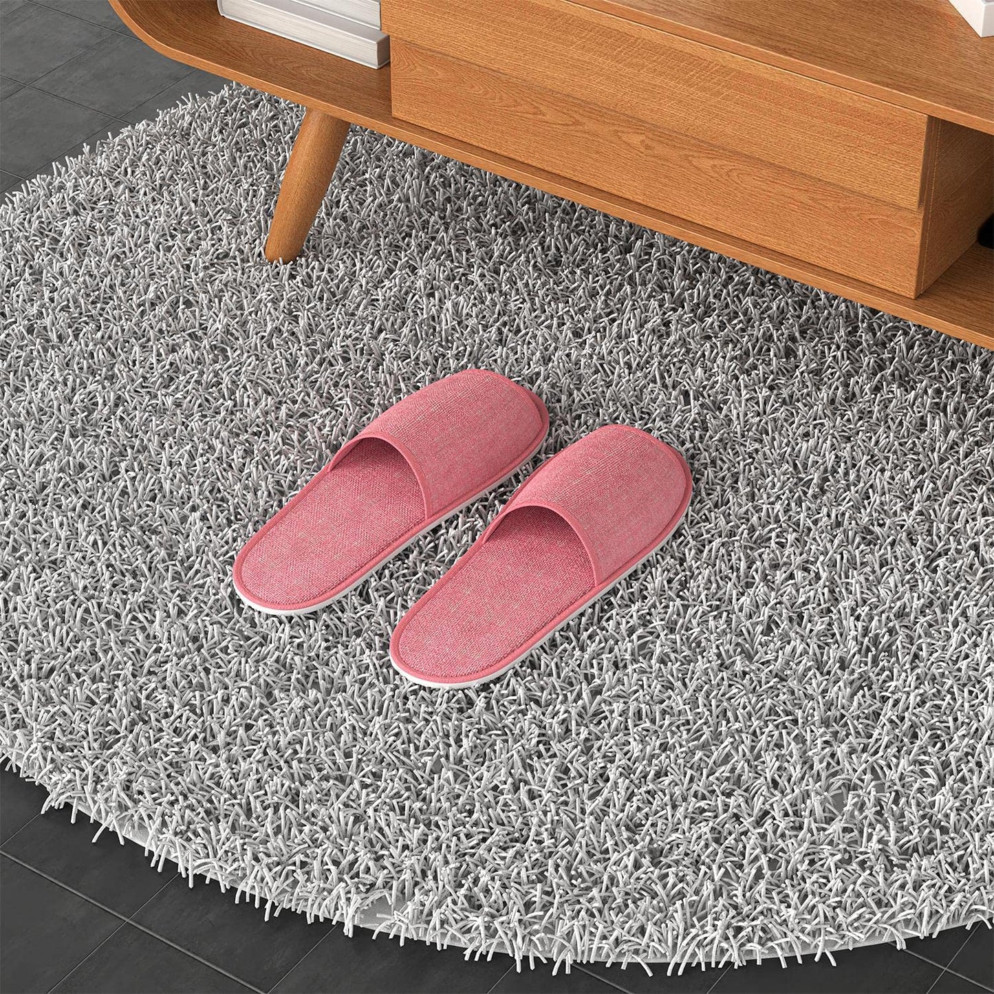 Maeline Bulk 36 Pairs Disposable House Slippers for Family, Guests - Slip-on Open Toe Indoor Home Spa Hotels Office Slipper for Women, Men