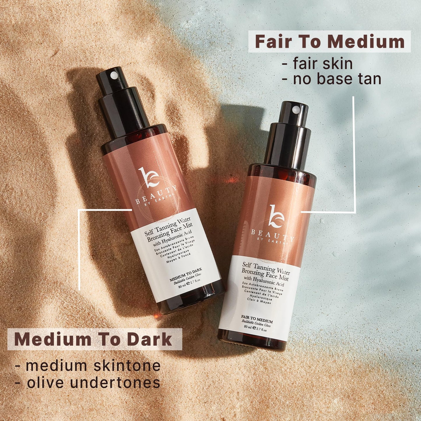 Self Tanning Face Mist - USA Made with Natural & Organic Ingredients, Sunless Tanning Spray for Fake Tan, Facial Water Spray for Streak-Free Tan, Face Tanner Mist for Natural Glow