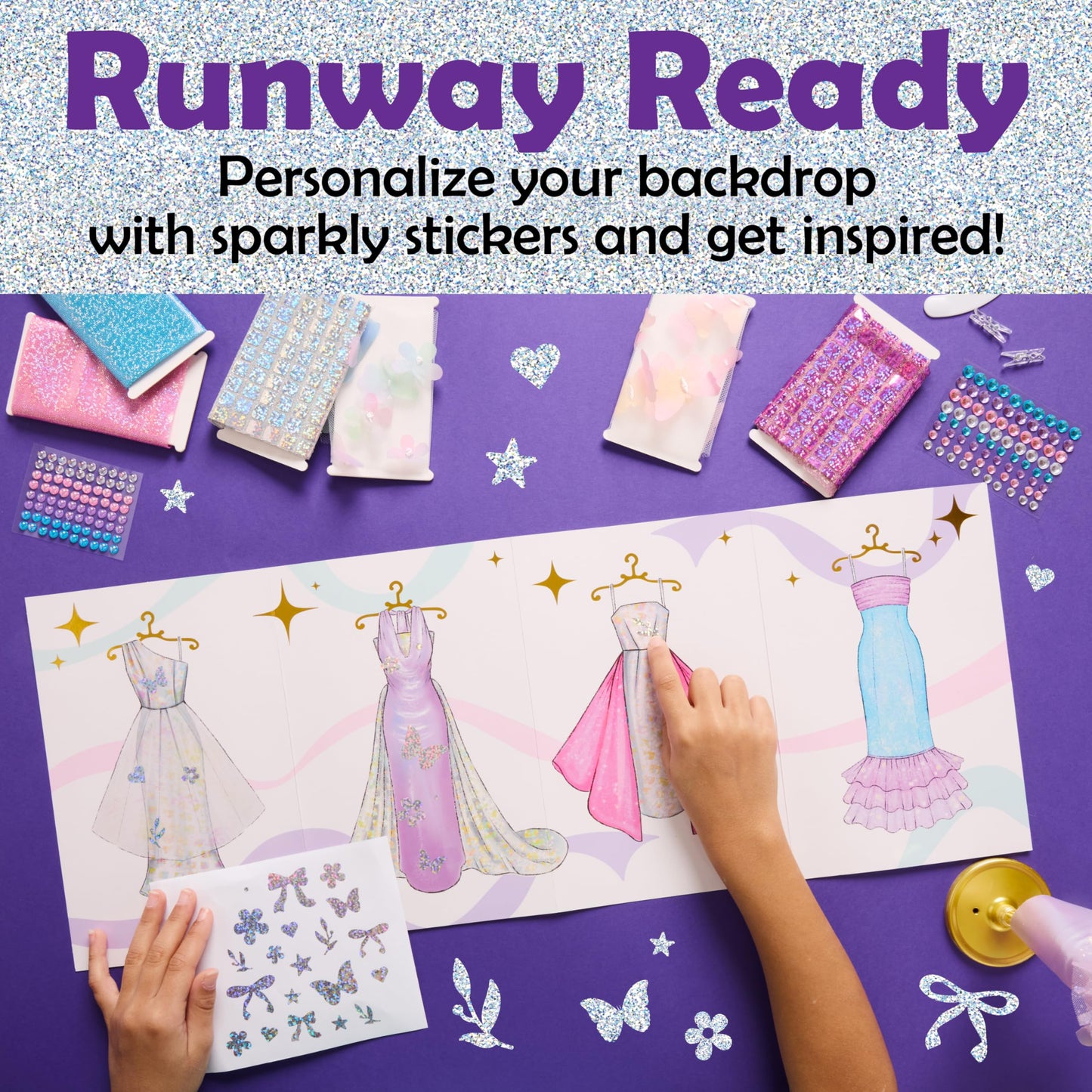 Creativity for Kids Designed by You Glam Studio: Girls' Fashion Designer Craft Kit for Ages 6-8, DIY Arts and Crafts for Kids, Birthday Gifts for Girls, Girl Toys