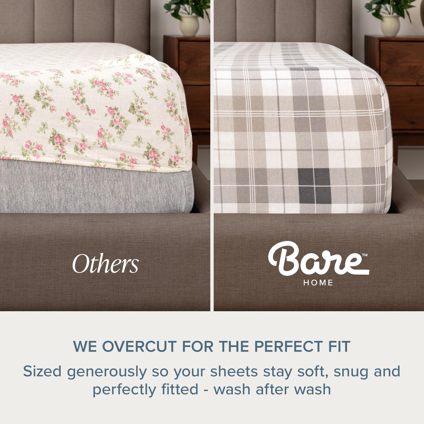 Bare Home Flannel Sheet Set 100% Cotton, Velvety Soft Heavyweight - Double Brushed Flannel - Deep Pocket (Full, Coronet Blue)