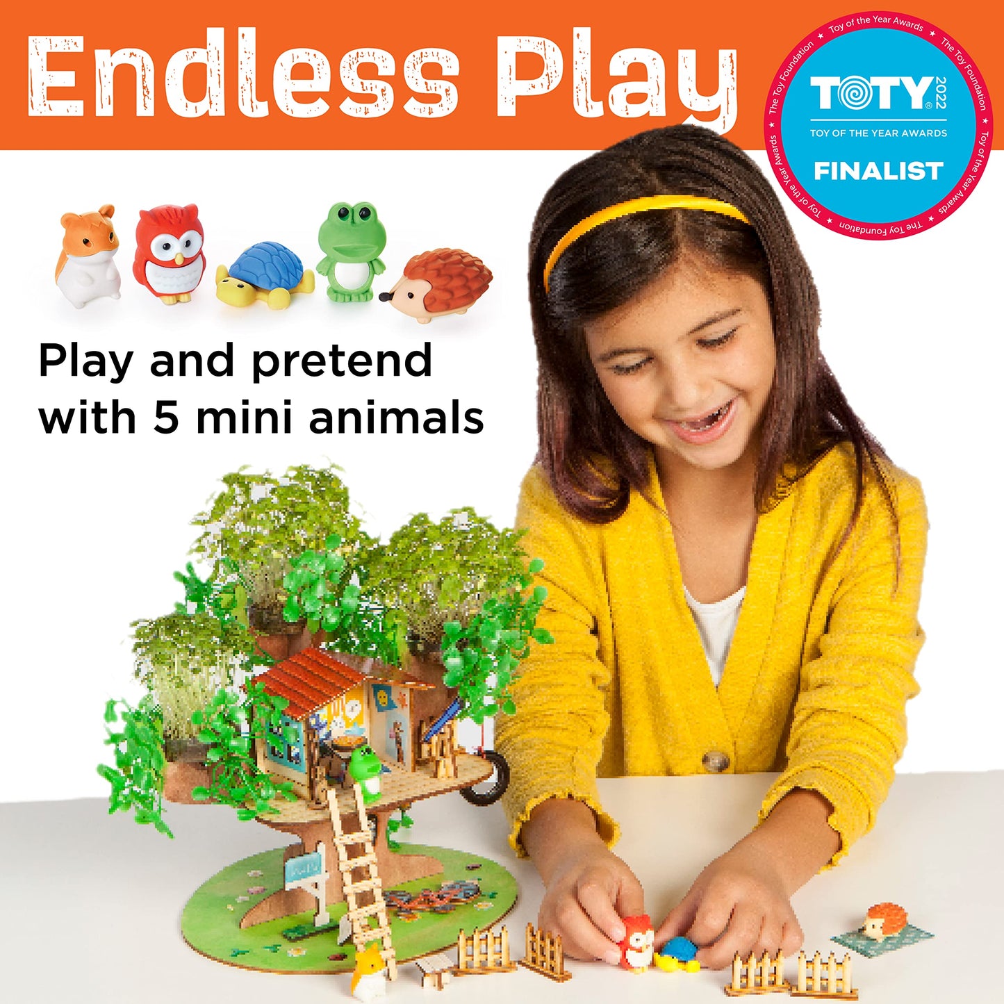 Creativity for Kids Build and Grow Tree House Craft Kit - Treehouse Playset Toy for Boys and Girls, Classic Toys for Kids