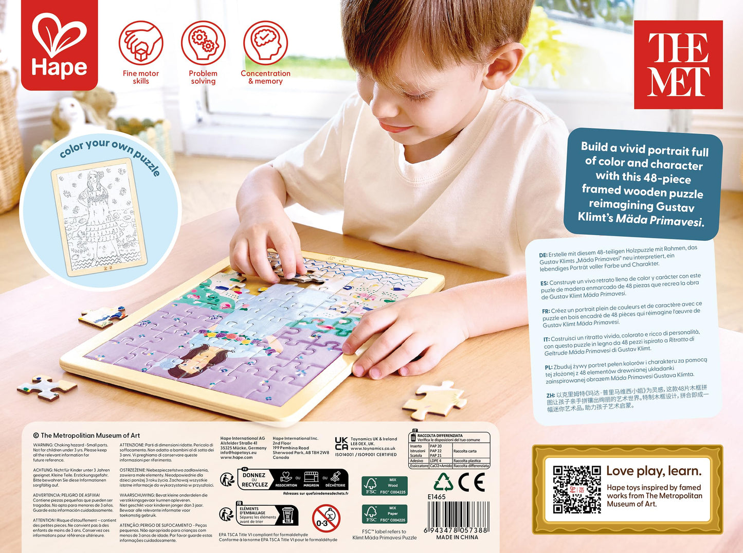 Hape Klimt Mäda Primavesi Puzzle (Met)