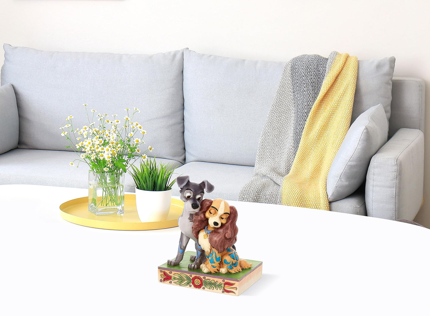 Enesco Disney Traditions by Jim Shore Lady and the Tramp Love Figurine, 4.5 Inch, Multicolor