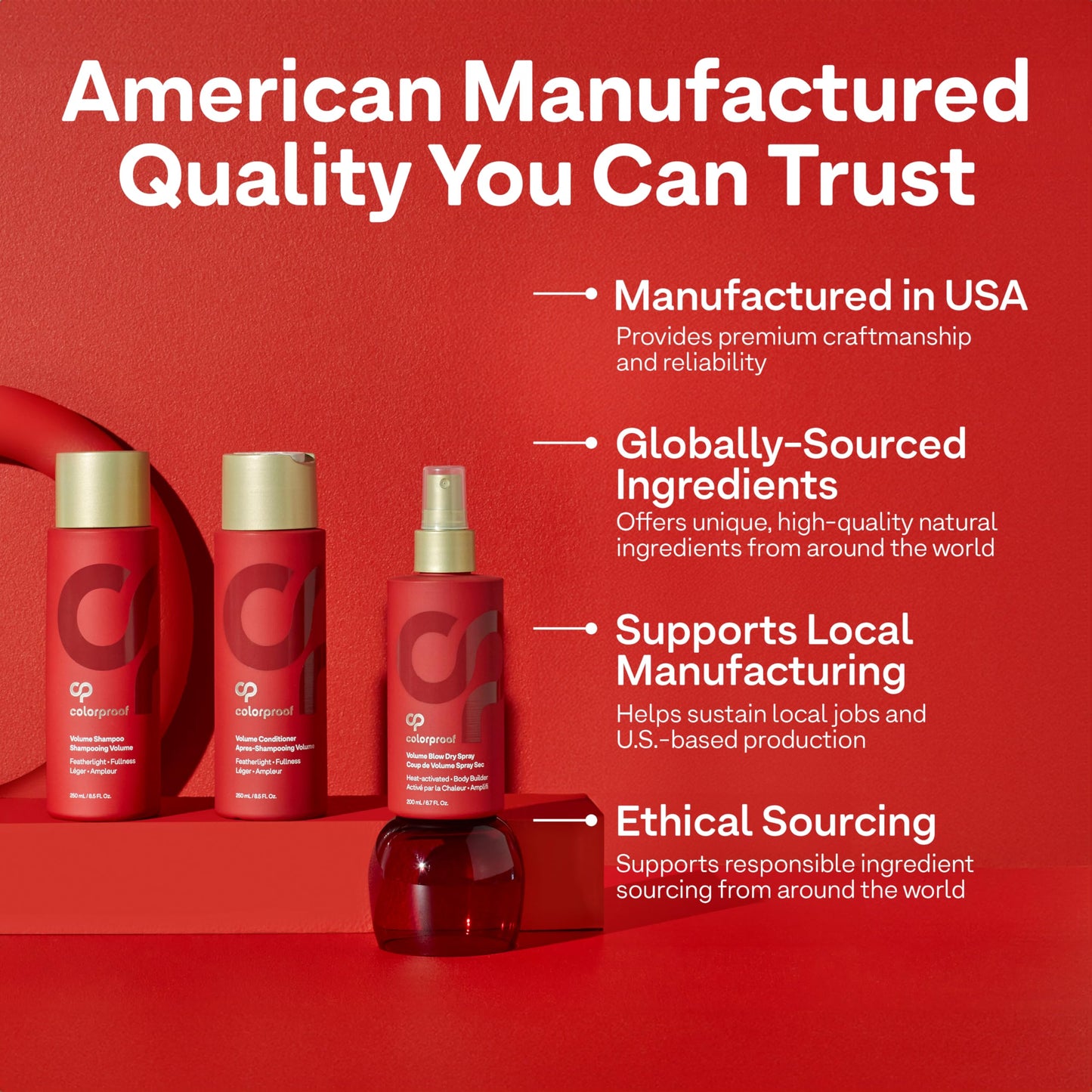 Colorproof Volume Gift Set - Volume Shampoo (8.5 Fl. Oz.), Volume Conditioner (8.5 Fl. Oz.), Pre-Tox Spray (6.7 Fl. Oz.)