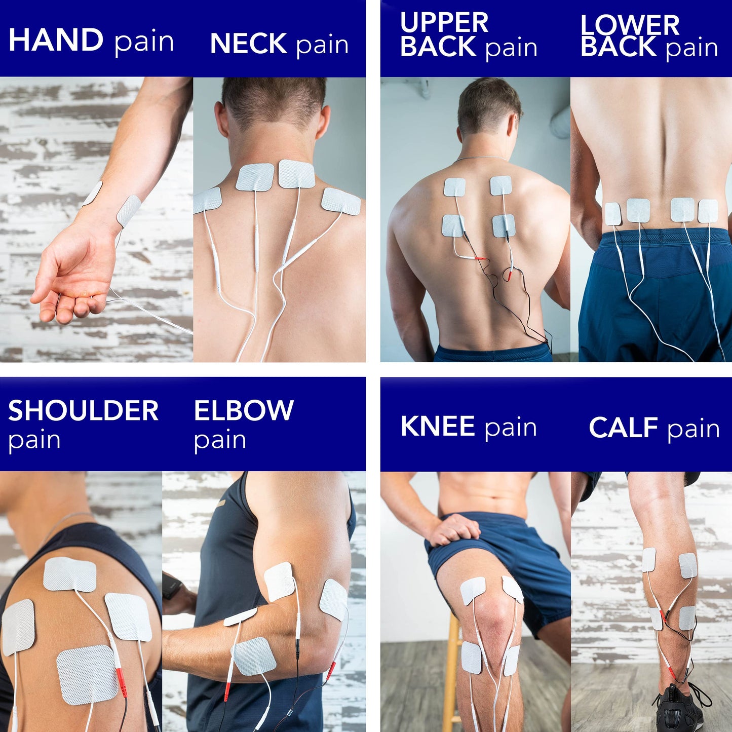 Roscoe Medical EMS and TENS Unit Muscle Stimulator with 48 Pack of Electrodes