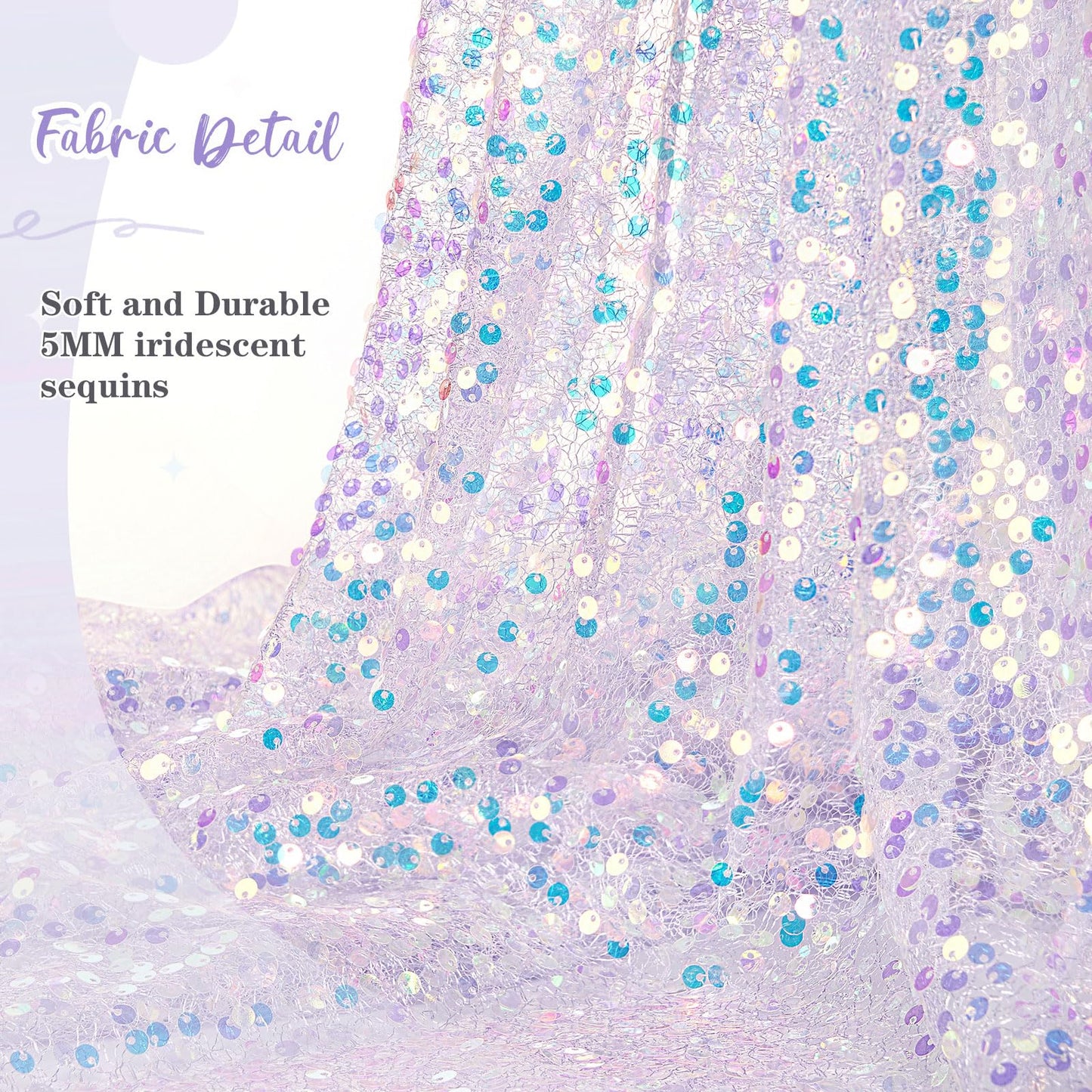 3 Packs Mermaid Party Table Runner 25x120 Inches Purple Table Runner Glitter Sequin Fabric Mermaid Birthday Decorations