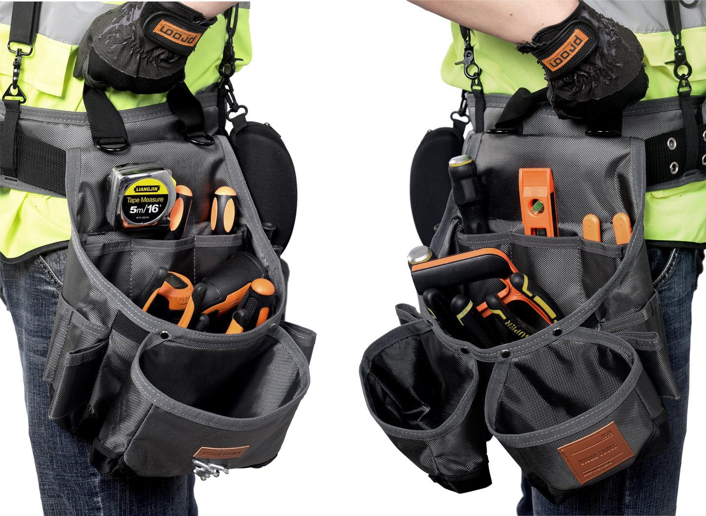 Tool belt,Tool Belts for Men with Suspenders and Magnetic Tool Pouch.Heavy Duty Carpenter/Construction Tool Belt.