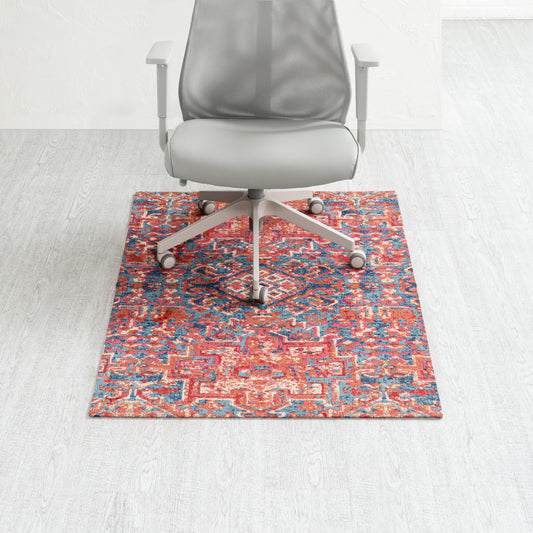 Anji Mountain Rug'd Chairmat - Anti-Slip Design Office Desk Accessories, Jacquard Woven Top, Versatile Office Chair Mat for Low Pile Carpets & Hard Surfaces, Chair Mat Essentials- Merida (36 x 48")