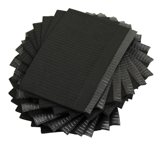 Adenna Dental Bibs/Lap Cloths BIB740BK - Disposable, Black, Case of 500