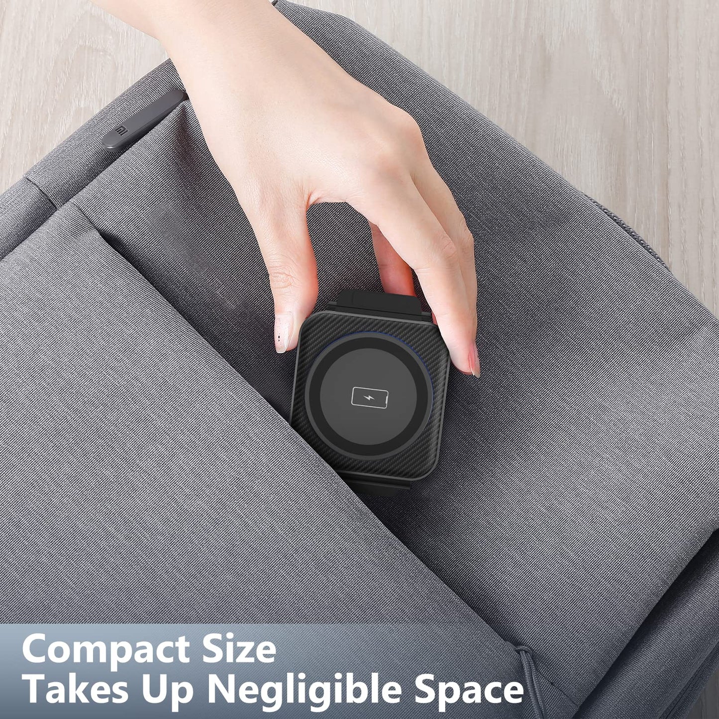 Travel Charger for Samsung Multi Devices, Foldable 3 in 1 Wireless Charging Station Fast Charging Stand/Pad Compatible for Samsung Galaxy S25/S24/S23/S22/S21/Note20 Galaxy Watch7/6/5/4/3 Galaxy Buds3