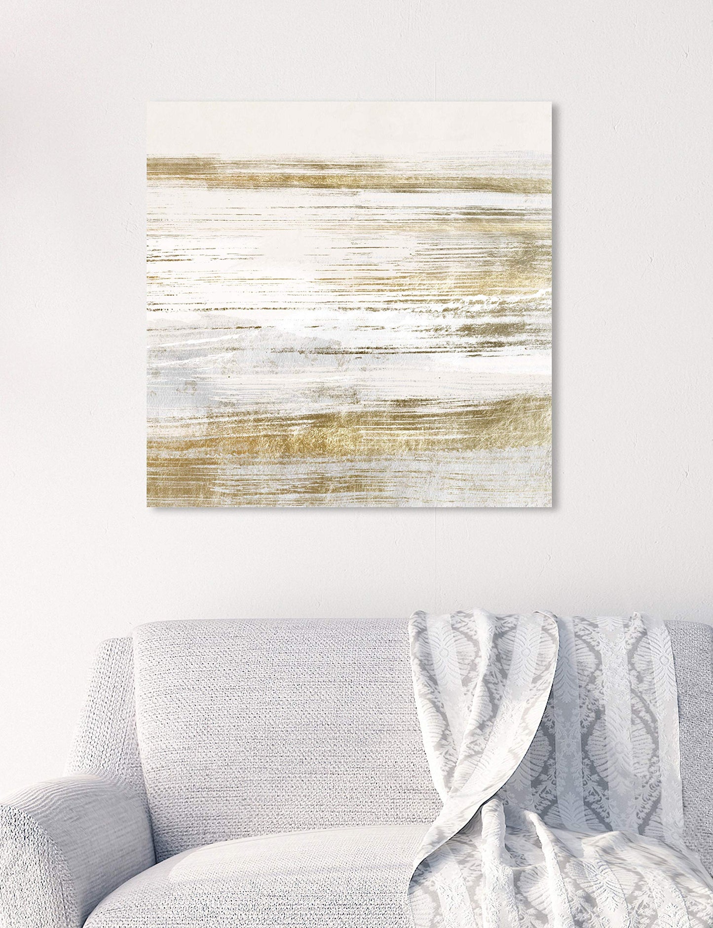 The Oliver Gal Artist Co. Abstract Wall Art Canvas Prints 'Blush Romance Gold' Home Décor, 20 in x 20