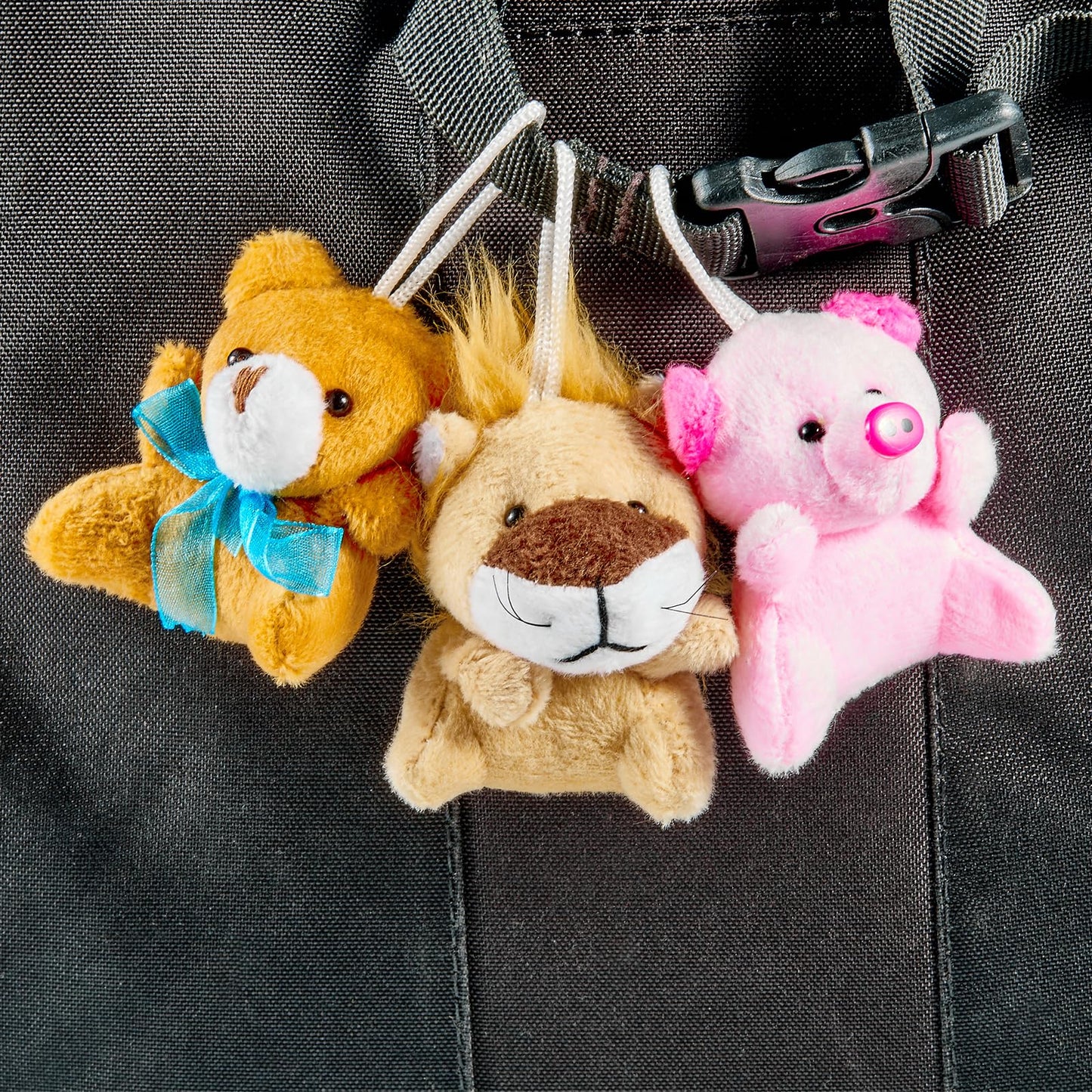 Ribyonten 120 Pack Mini Animal Plush Toy Set,Stuffed Animal Party Favors,Keychain Decoration,Christmas Party Favors,Easter Egg Stuffer,Valentine Exchange Toy,Carnival Prize
