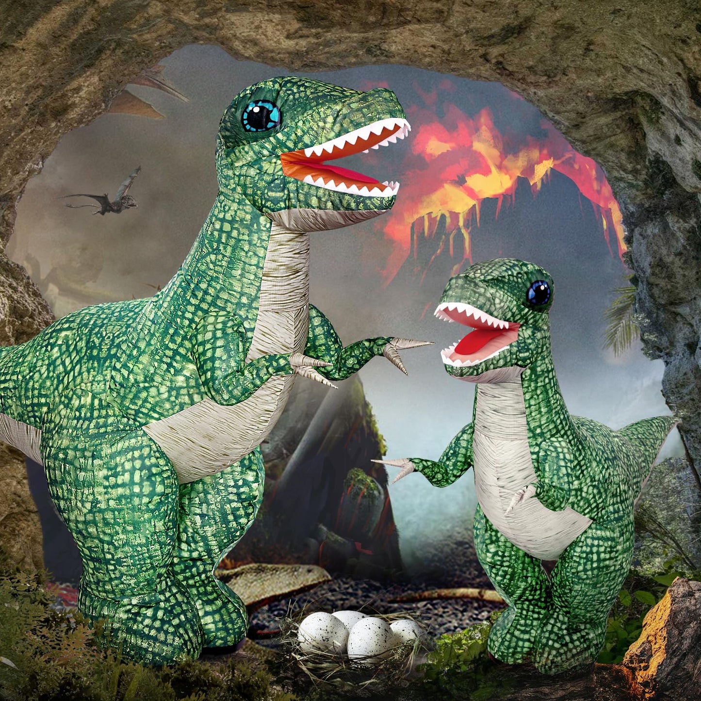 Jovow 2.4GHZ Remote Control Inflatable Dinosaur Toy for Kids,Electric Toy Dinosaur with 360°Rotation,Forward & Backward,Rechargeable Walking Dinosaur Toy for Boys Kids Age 6-8 8-12 Birthday Gifts