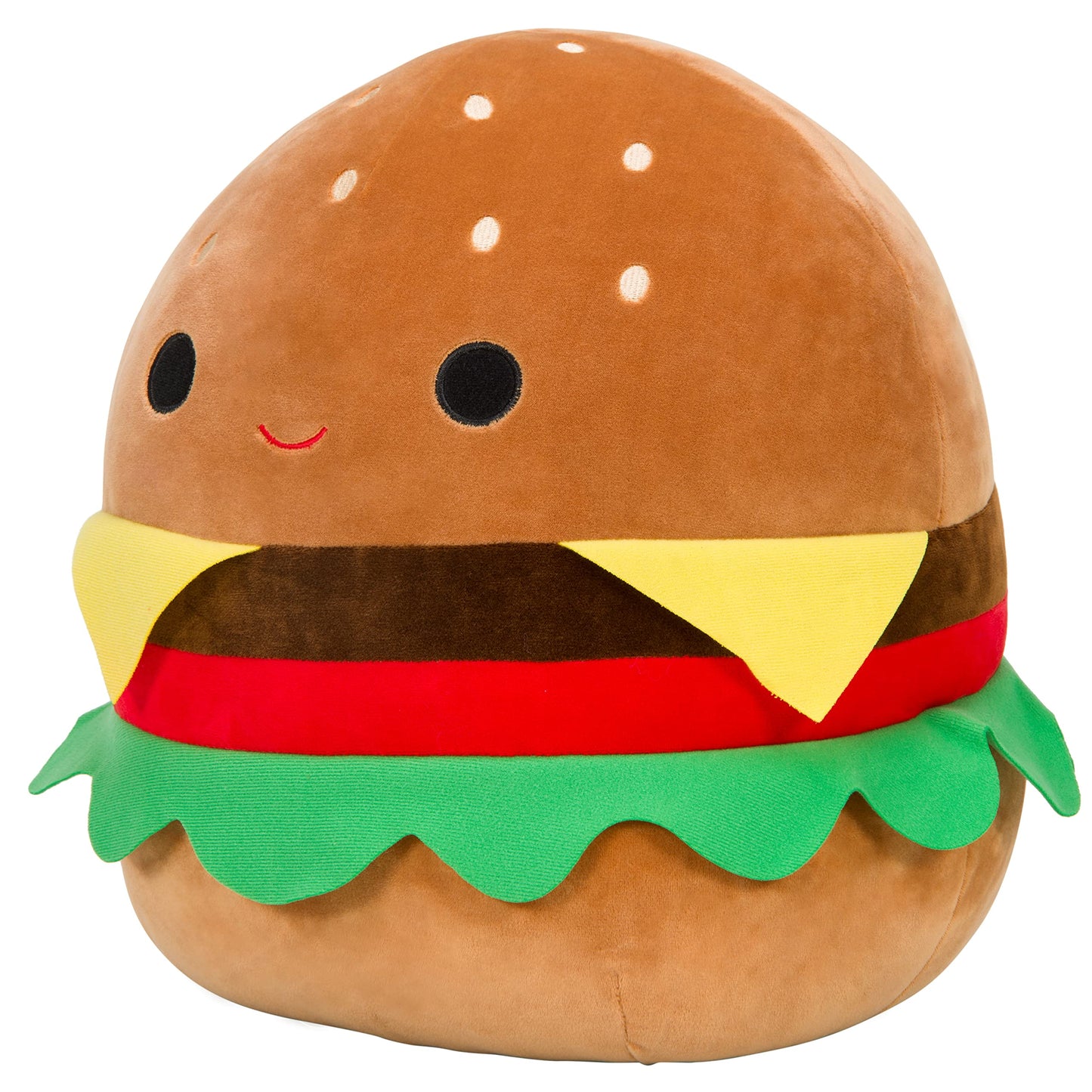 Squishmallow 16” Carl The Cheeseburger Plush – Official Kellytoy – Soft & Squishy Collectible Food Stuffed Animal – Perfect Christmas for Kids, Girls & Boys!