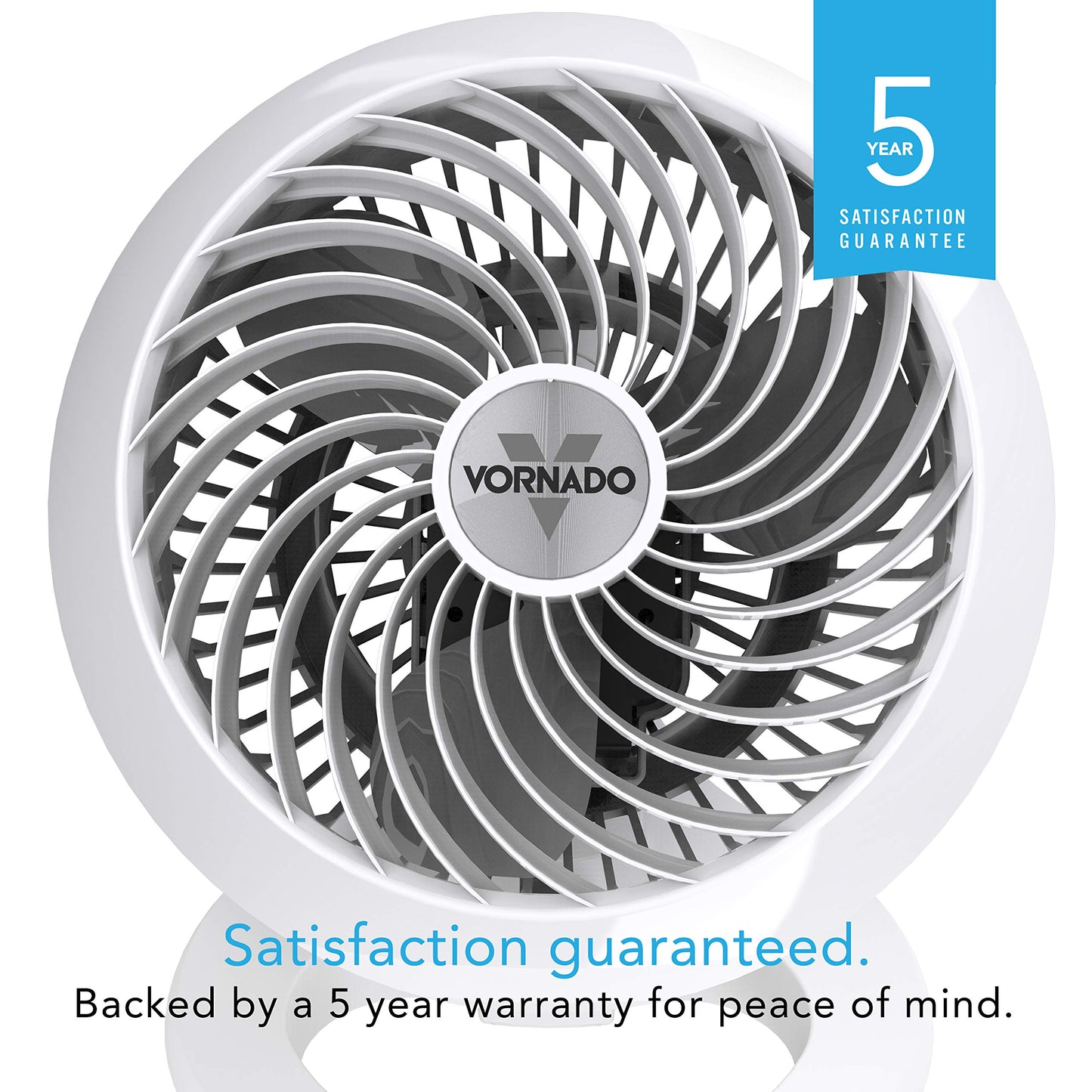 Vornado 460 Whole Room Air Circulator, Small Fan with 3 Speeds, Adjustable Tilt, Easy to Clean, Moves Air 70 Feet, Quiet Fan for Home, Office, Bedroom, White