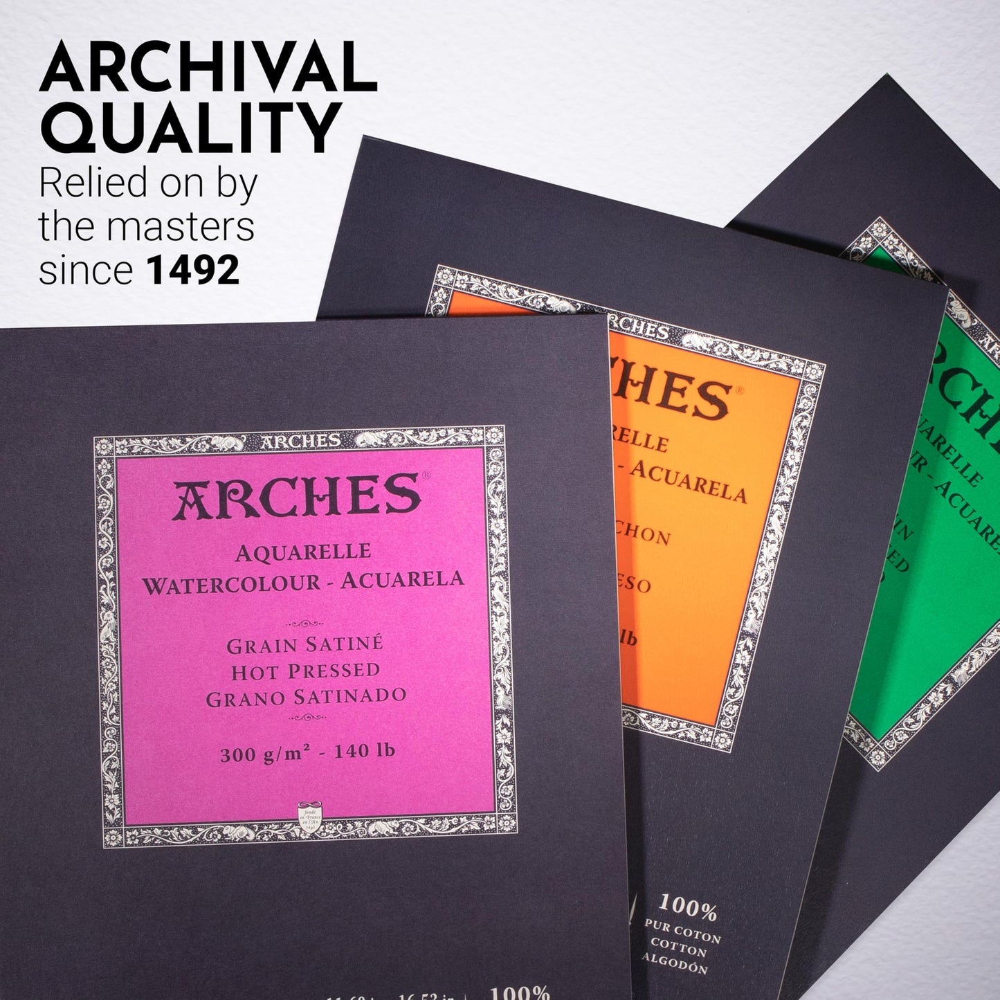 Arches Watercolor Pad, Hot Press, 11.69x16.53 inches, 12 Sheets - Professional Art Paper for Watercolor Gouache Ink Acrylic