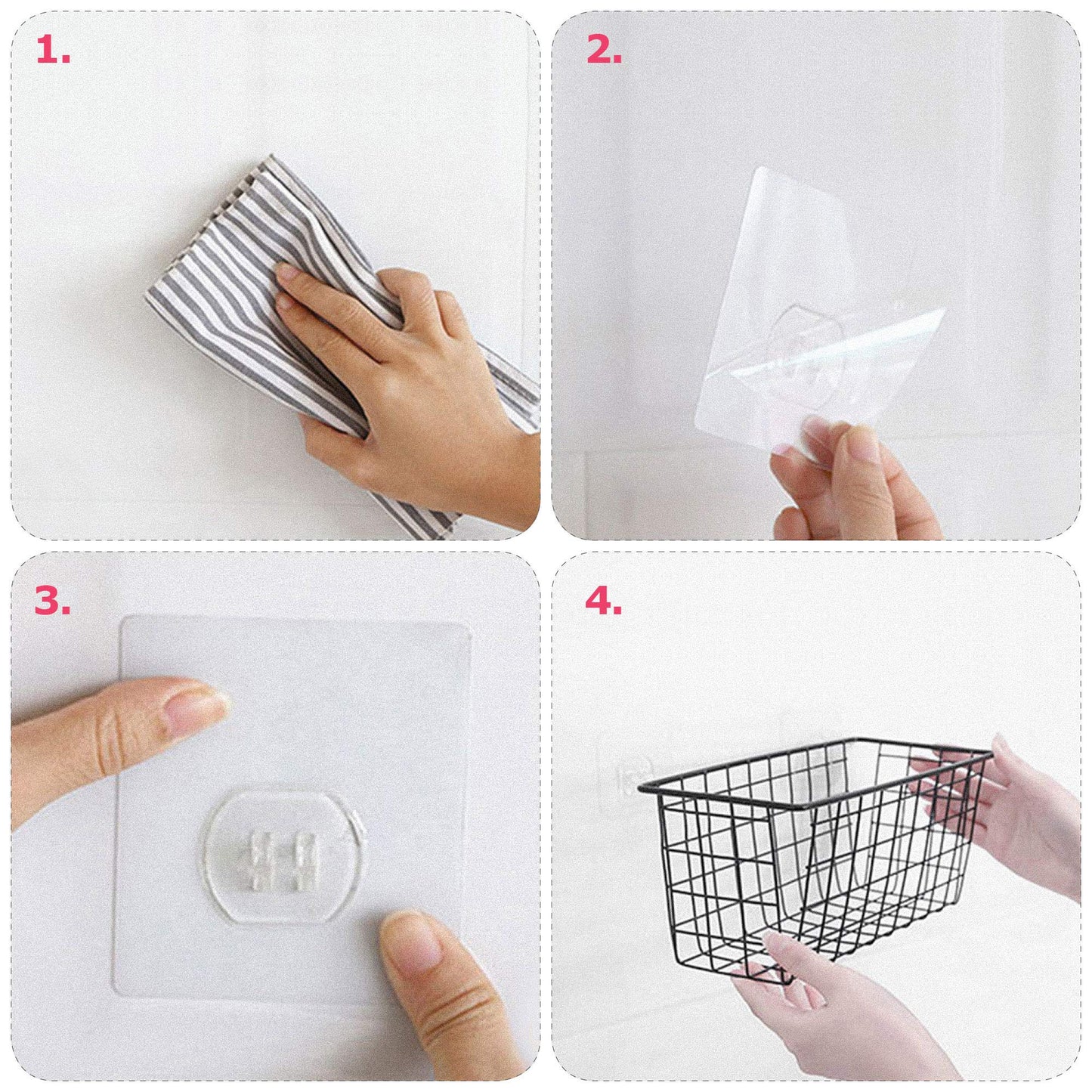XINFULL 8 Pack Wire Storage Baskets Household Metal Wall-Mounted Containers Organizer Bins for Kitchen Bathroom Freezer Pantry Closet Laundry Room Cabinets Garage Shelf, 4 Large 4 Medium