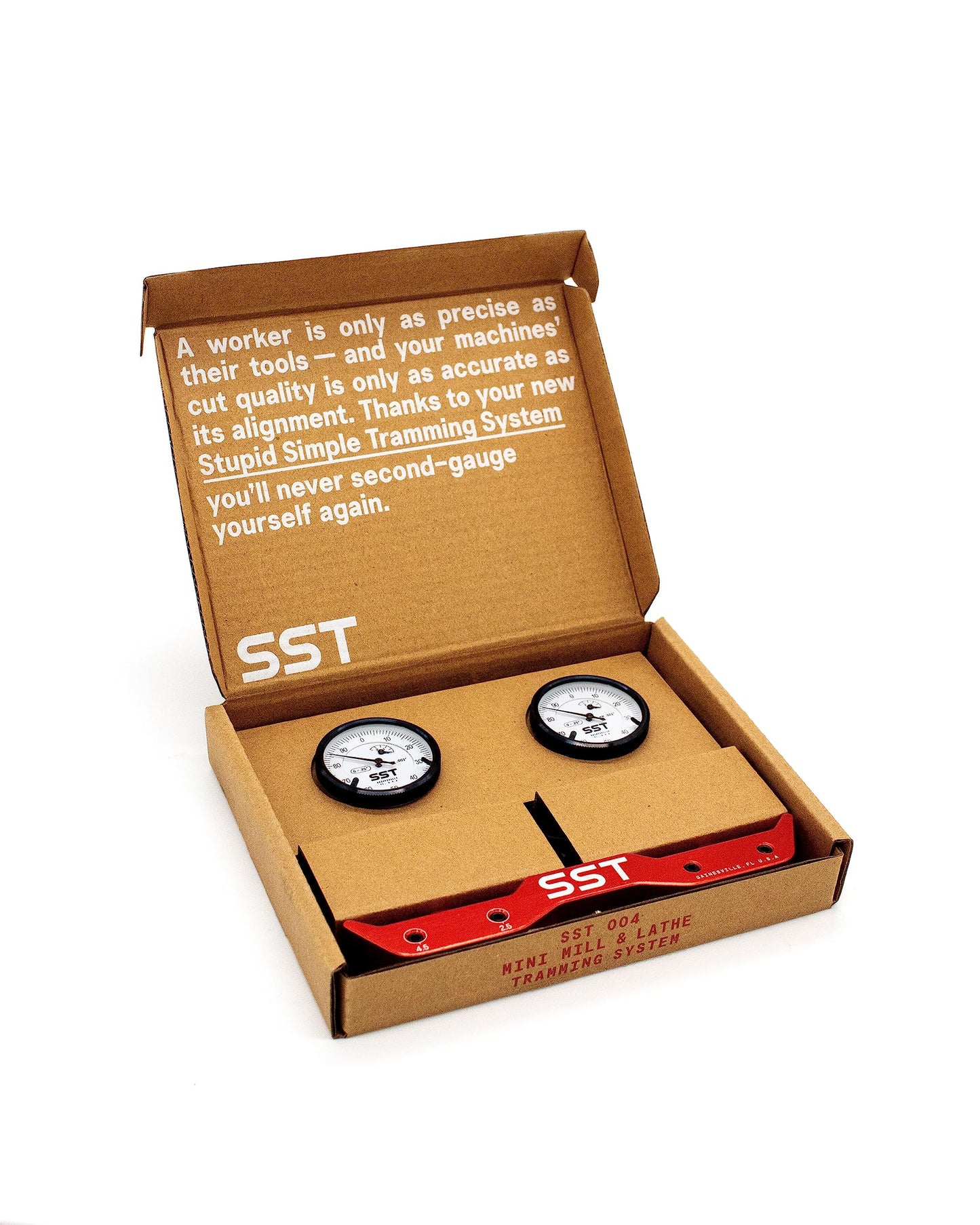 SST - Mini Mill & Lathe Tramming System - Tram, Align, & Square for Machine Calibration - for Angular Misalignment - Precise & Powerful - 0.001” Dial Indicators - Designed in The USA