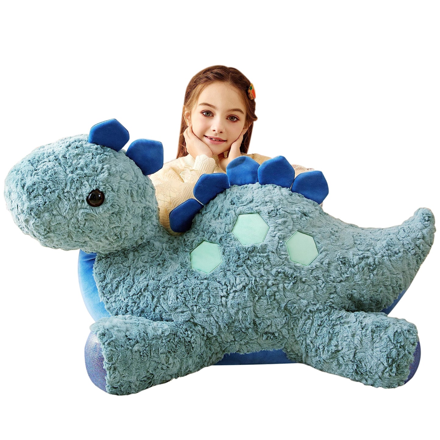 Tumyay IKASA Large Stegosaurus Dinosaur Cuddly Toy, Giant Soft Toy, 78 cm Large Plush Toy, Giant Jumbo Plush Toy, Gift for Children