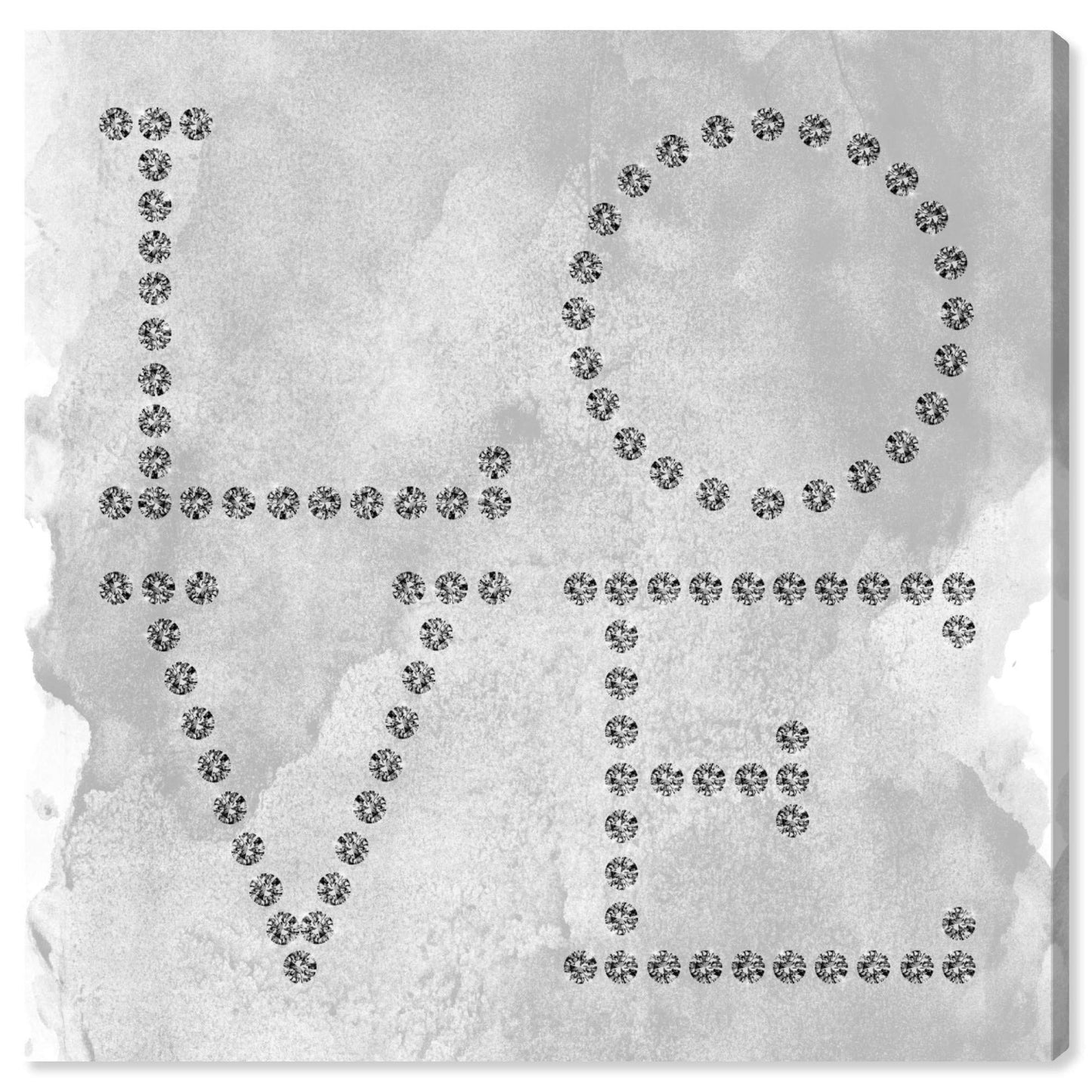 The Oliver Gal Artist Co. Typography and Quotes Wall Art Canvas Prints 'Love Diamonds' Home Décor, 16 in x 16
