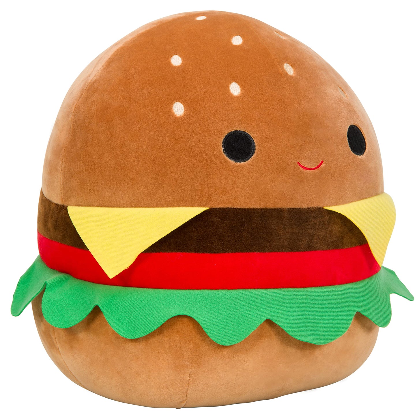 Squishmallow 16” Carl The Cheeseburger Plush – Official Kellytoy – Soft & Squishy Collectible Food Stuffed Animal – Perfect Christmas for Kids, Girls & Boys!