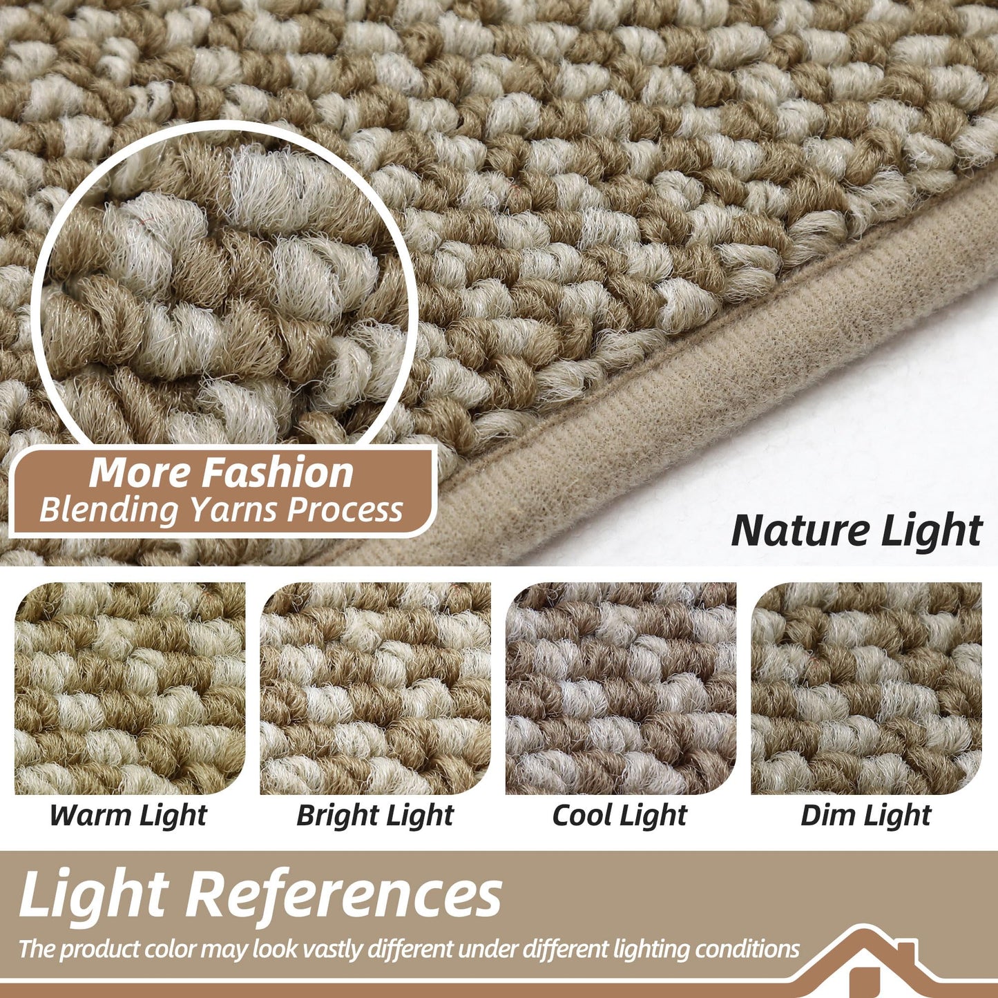 BEQHAUSE Dirt Trapper Door Mat 32" x 48", Non-Slip Washable Doormats Entrance Mat, Dirt Resistant and Absorbent Welcome Mat, Low Profile Floor Mats for Front Back Door and Entryway, Light Beige