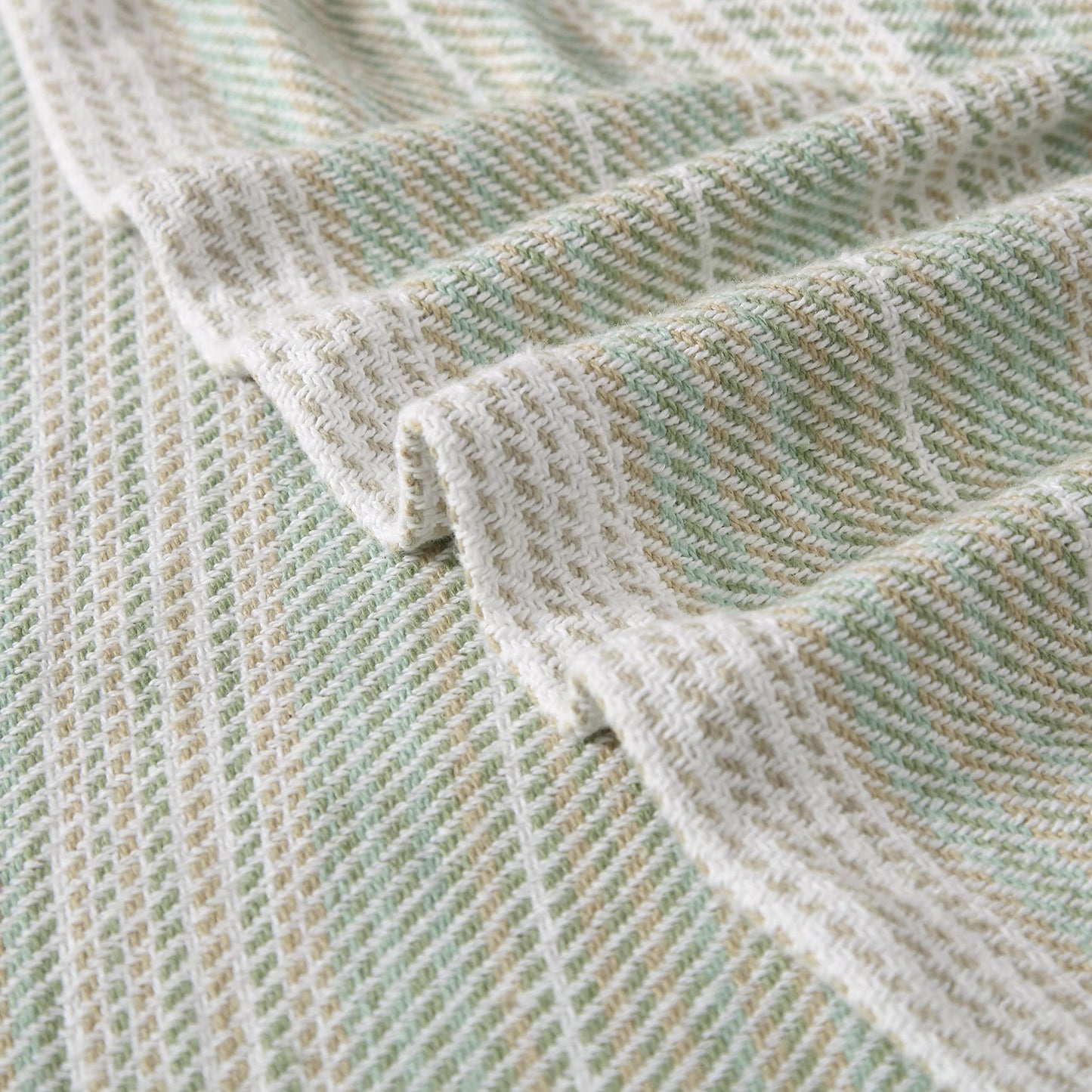 Tommy Bahama- Queen Blanket, Soft Cotton Bedding, Coastal Inspired Bedding Essentials (Sandy Shore Stripe Green, Queen)