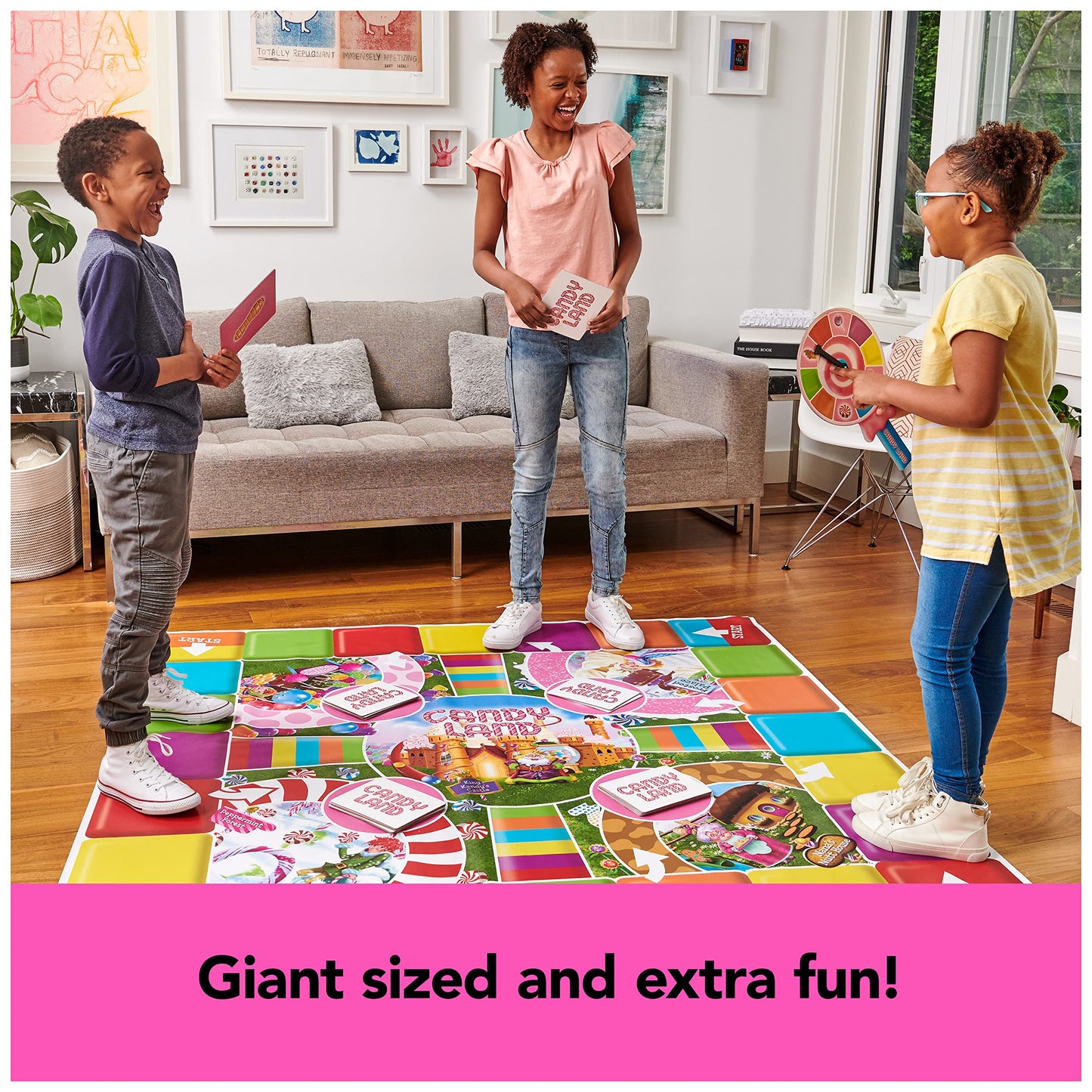 Spin Master Games, Candy Land Giant Edition, Preschool Game for Indoor & Outdoor Fun with Big Oversized Board, for Family and Kids, 2-4 Players, Ages 4 & Up