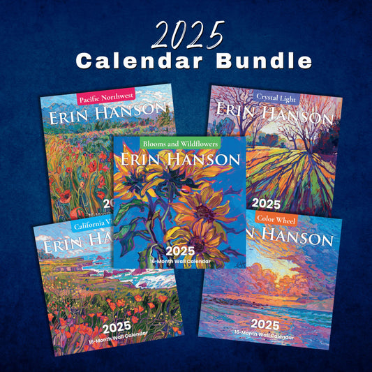 2025 Erin Hanson Calendar Bundle Landscapes Fine Art | Large Wall Calendar with Vibrant Impressionism Bundle Paintings | Monthly Calendar for Office 12 x 24” Thick Paper | Art by Erin Hanson
