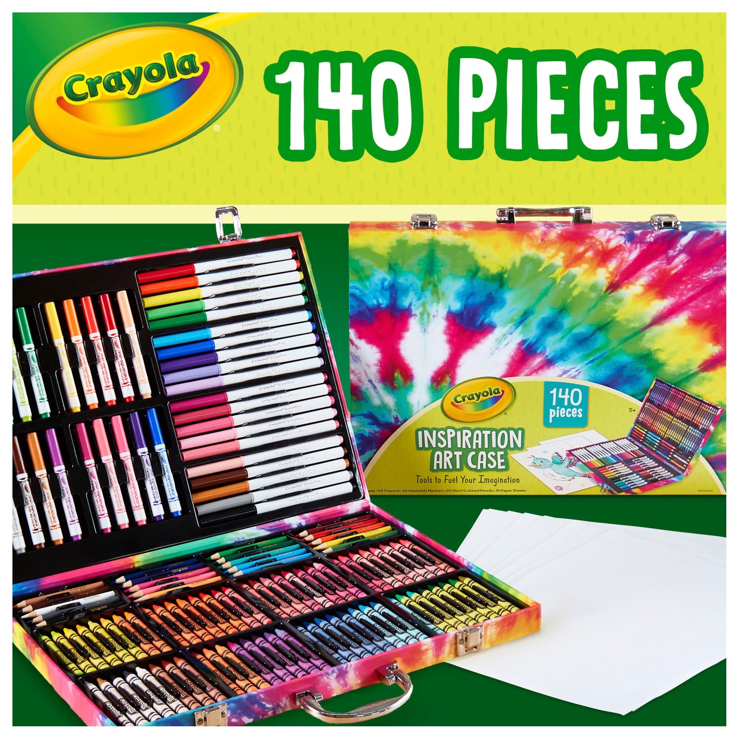 Crayola Inspiration Art Case in Pink, Portable Art & Colouring Supplies, 140Piece, Holiday, Toys, Arts & Crafts, Gift for Kids