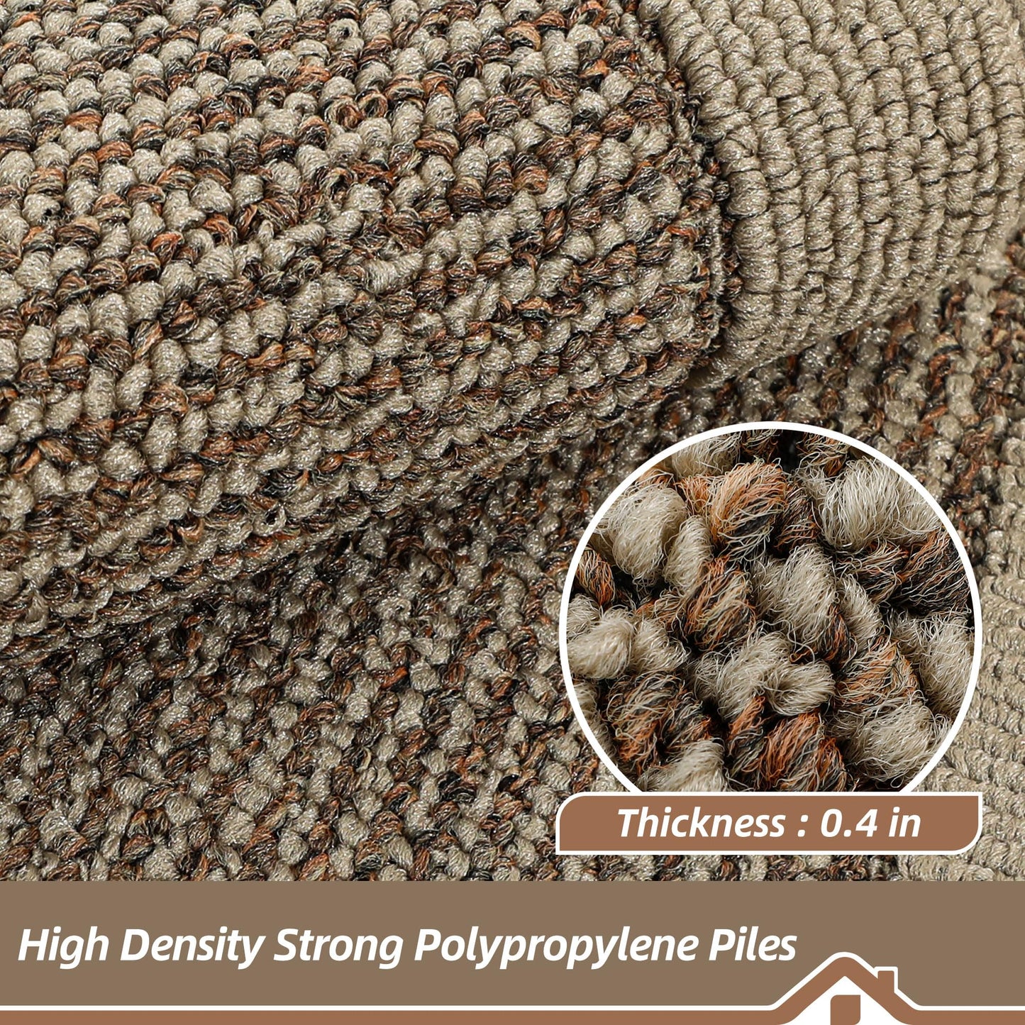 BEQHAUSE Kitchen Rugs and Mats Set of 2 Non-Slip Kitchen Mats for Floor, Absorbent and Stain Resistant Kitchen Runner, Machine Washable Rugs for Kitchen, Laundry & Sink, 20"x32"+20"x48", Taupe