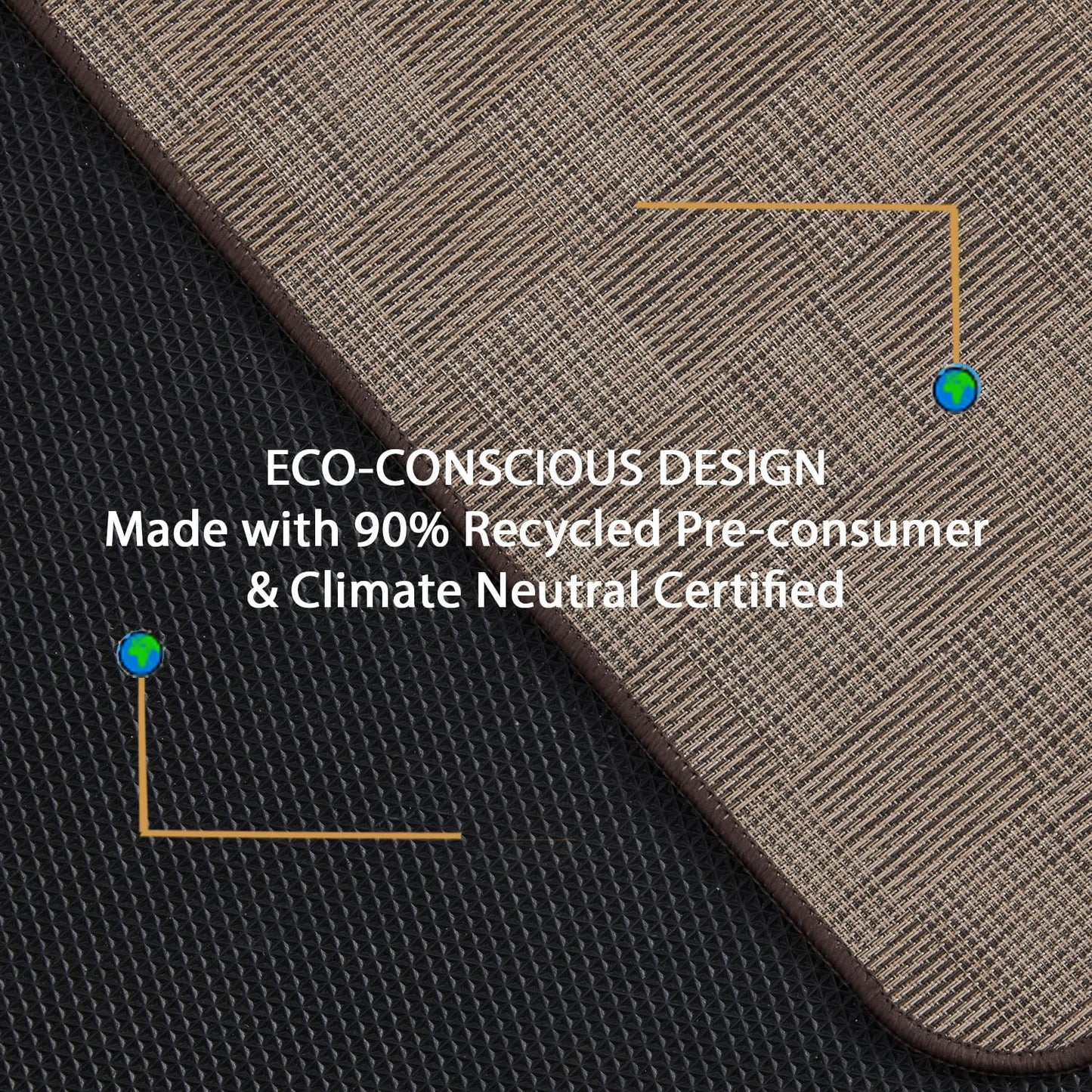 RccugmatS Chair Mat for Hardwood & Tile Floor, 36" x 48" Heavy Duty Office Chair Mat for Rolling Chairs, Anti Slip, Non-Curve, Floor Protector for Home Office, Brown Square