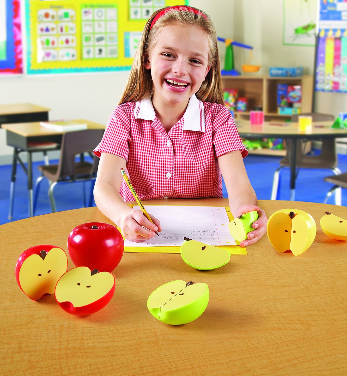 Learning Resources Magnetic Apple Fractions, Montessori Toys, Math Games, Play Food for Kids, Set of 10, Ages 5+