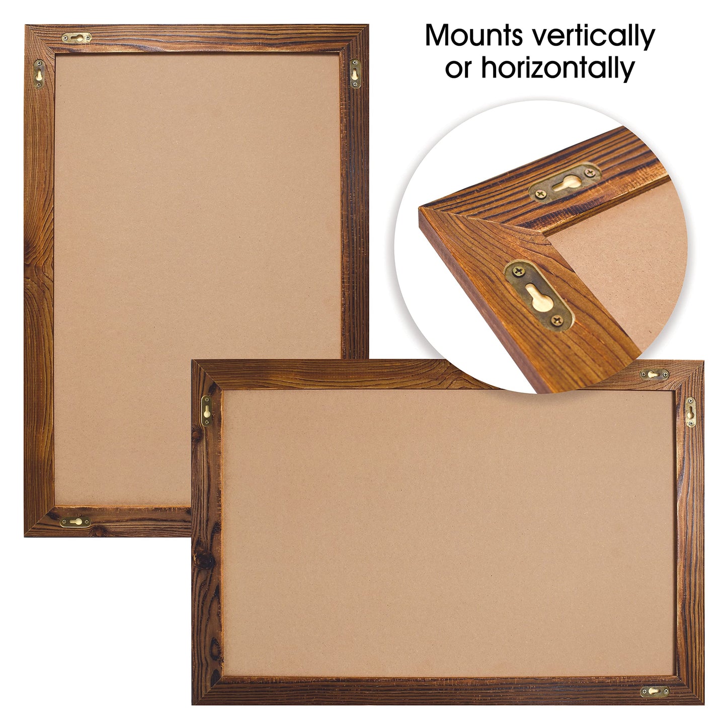 Better Office Products Magnetic Chalkboard, 20x30 Rustic Wood Frame Chalkboard Sign, Wall Mount Vertical/Horizontal, Includes Chalk Markers, Eraser, Chalk Board Easel Sign for Home Business Decor