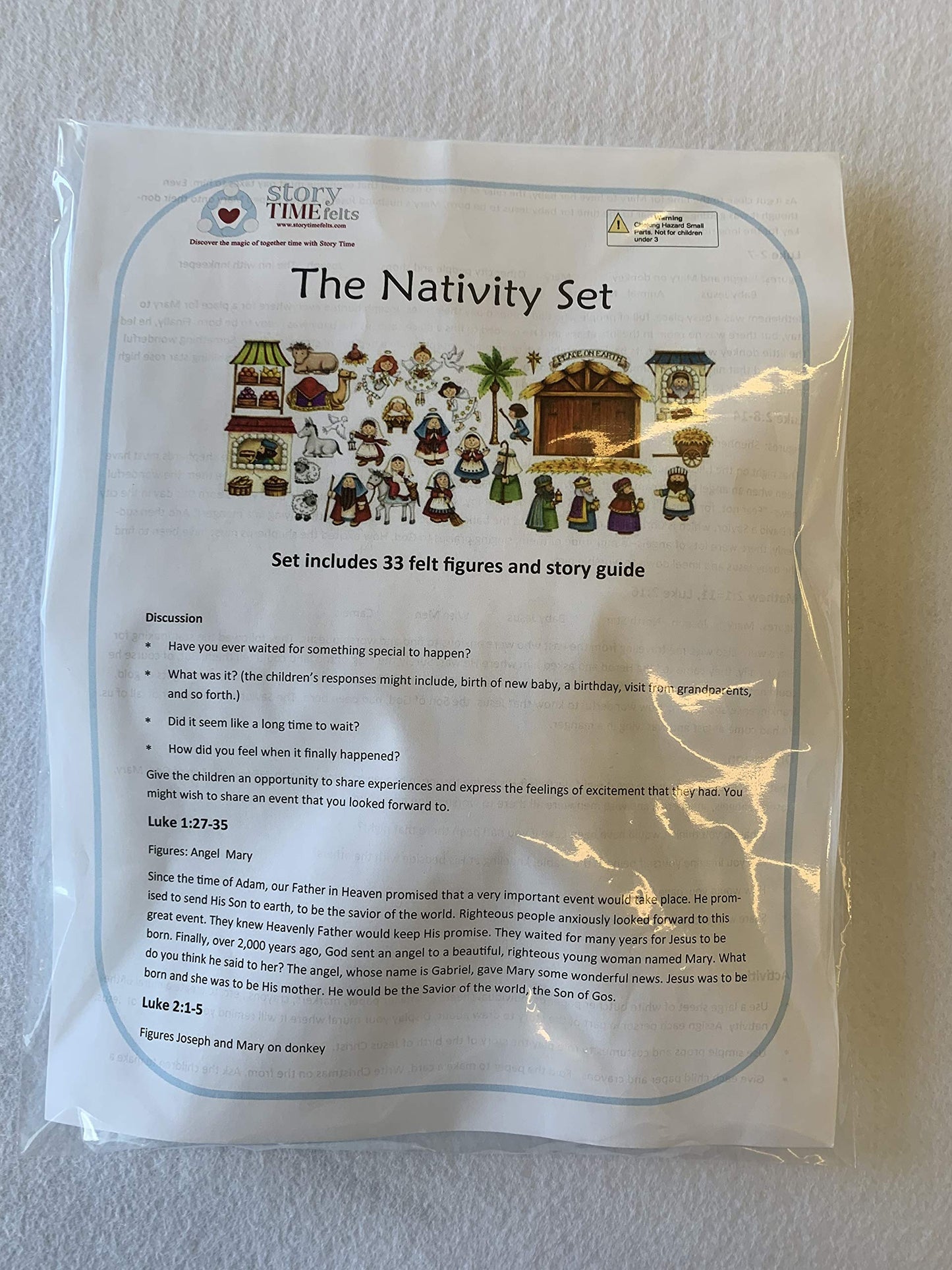 Nativity Scene Felt Figures for Flannel Board Stories Birth of Jesus Christmas- Precut & Ready to Use