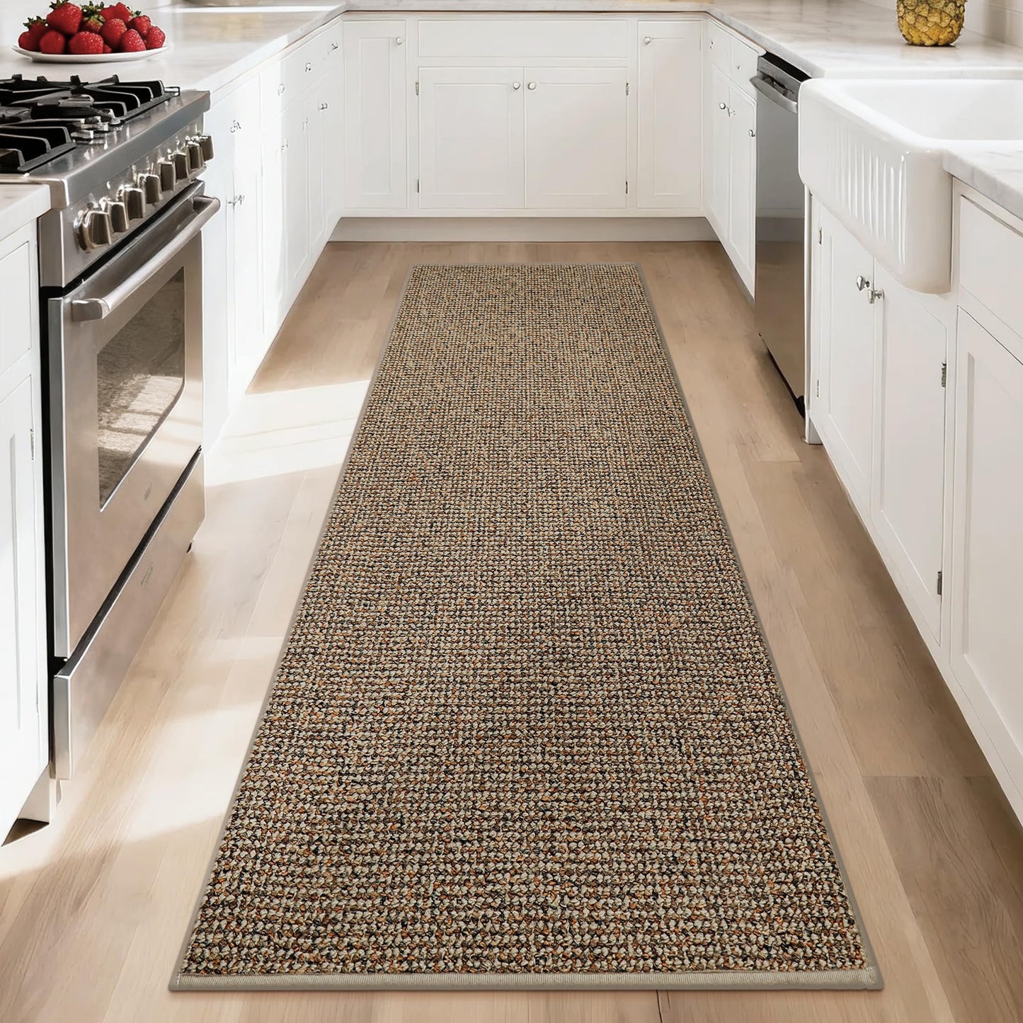 BEQHAUSE Hallway Runner Rugs 2x6, Hallway Rug Non-Slip Washable(Rolled-Up NO Creases), Runner Rug Absorbent Stain Resistant Hall Rug Carpet Runner, Entryway Rugs Floor Mat Laundry Room Rugs, Taupe