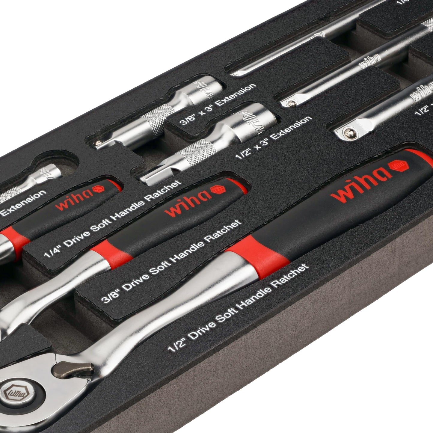 Wiha 33388 9 Piece SoftFinish Ratchet Tray Set
