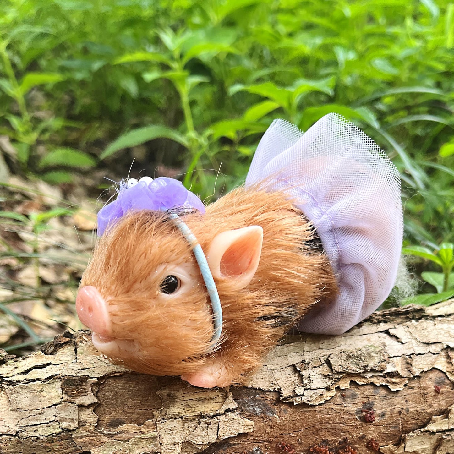 OtardDolls Lifelike Mini Pig Dolls, 5 Inch Full Silicone Soft Reborn Piggy Dolls Mini Realistic Newborn Cute Realistic Real Toddler Pig Toy with Toy Accessories for Happy Birthday